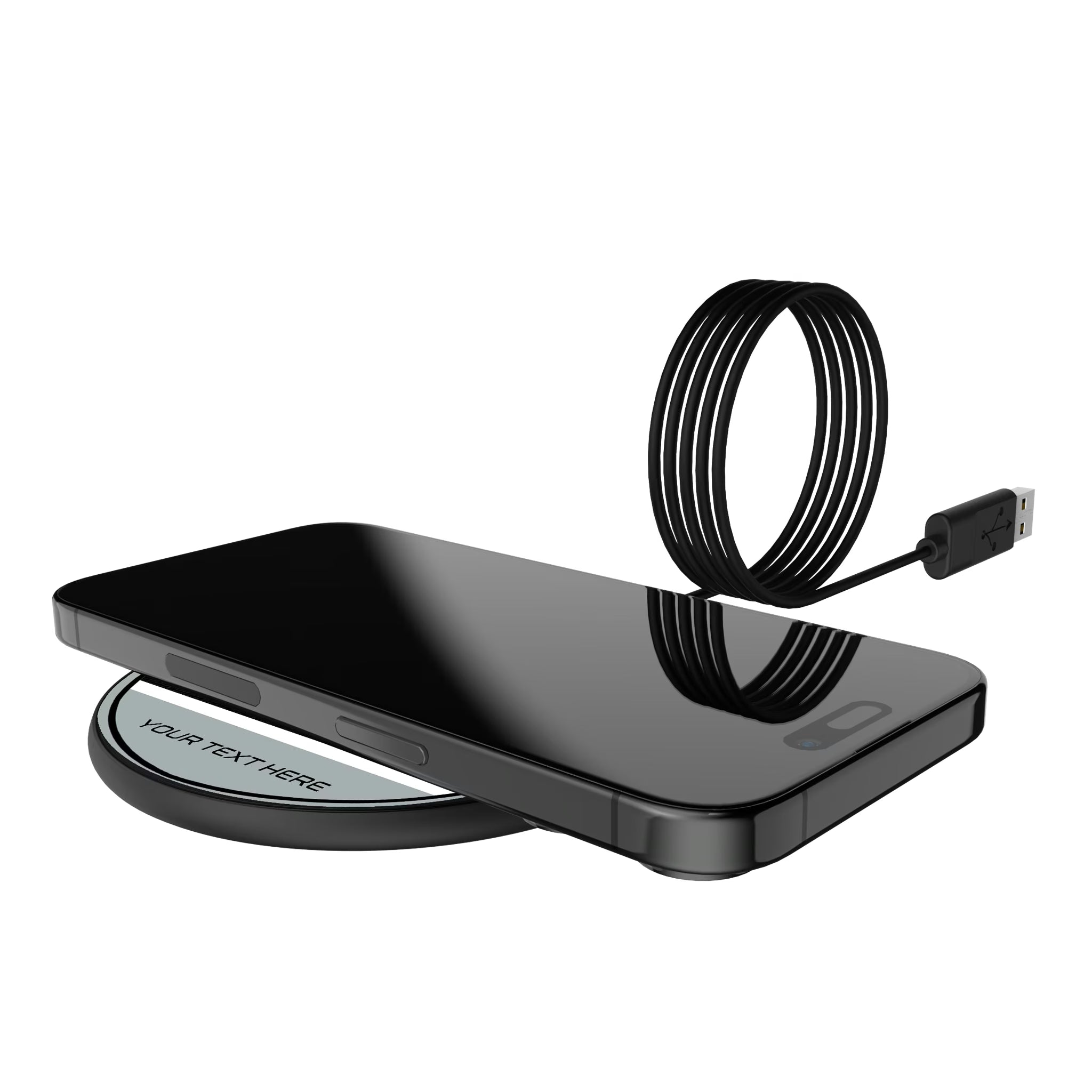 Las Vegas Raiders Personalized Endzone Solid 15-Watt Wireless Charger - Lifestyle