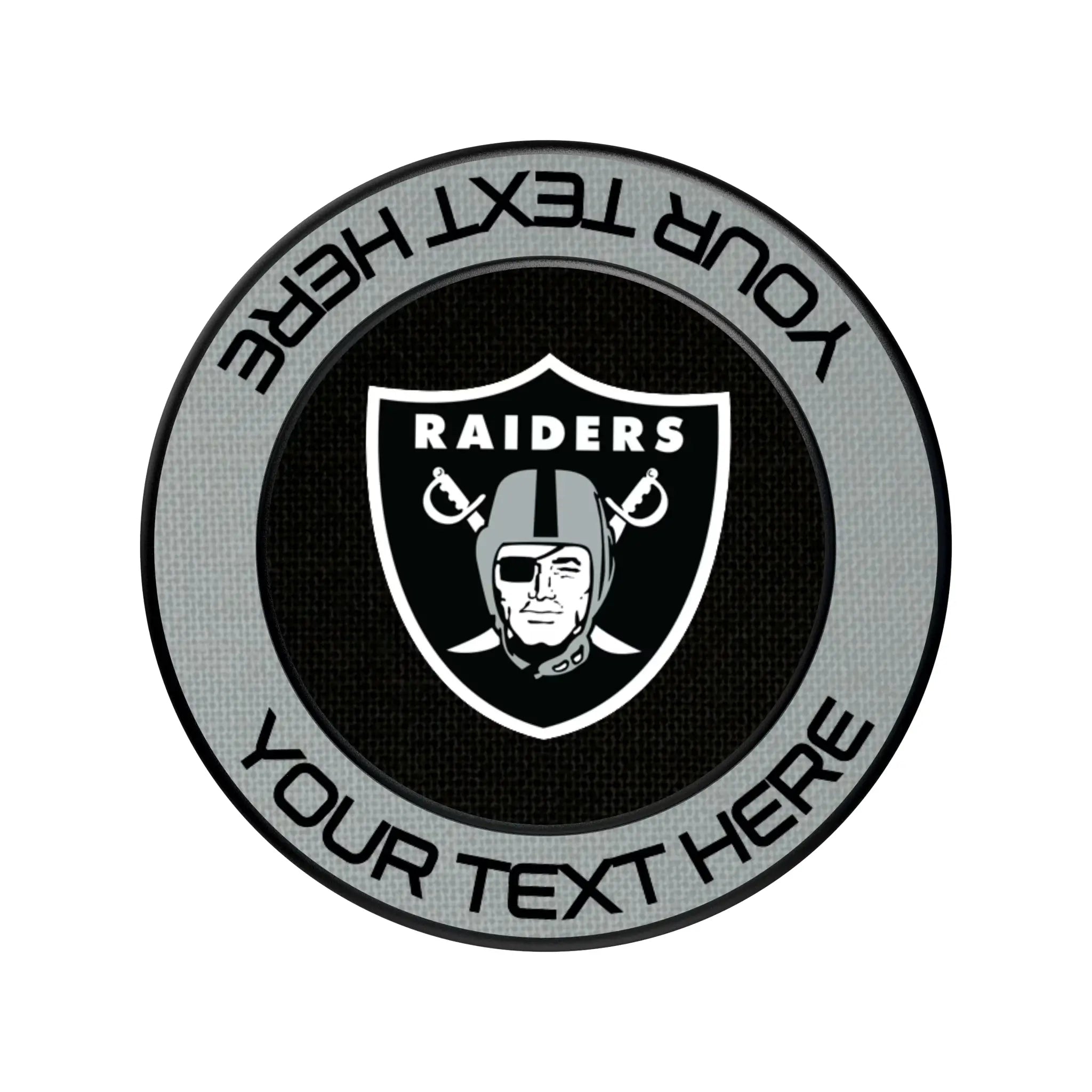 Las Vegas Raiders Personalized Endzone Solid Popsockets Round Magnetic