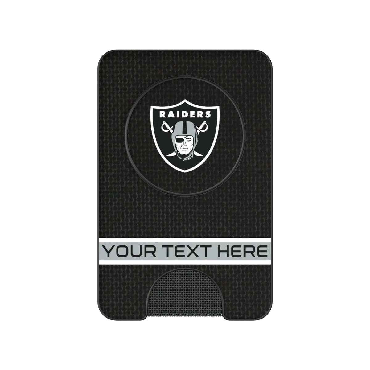 Las Vegas Raiders Personalized Endzone Solid Popsockets Wallet Magnetic
