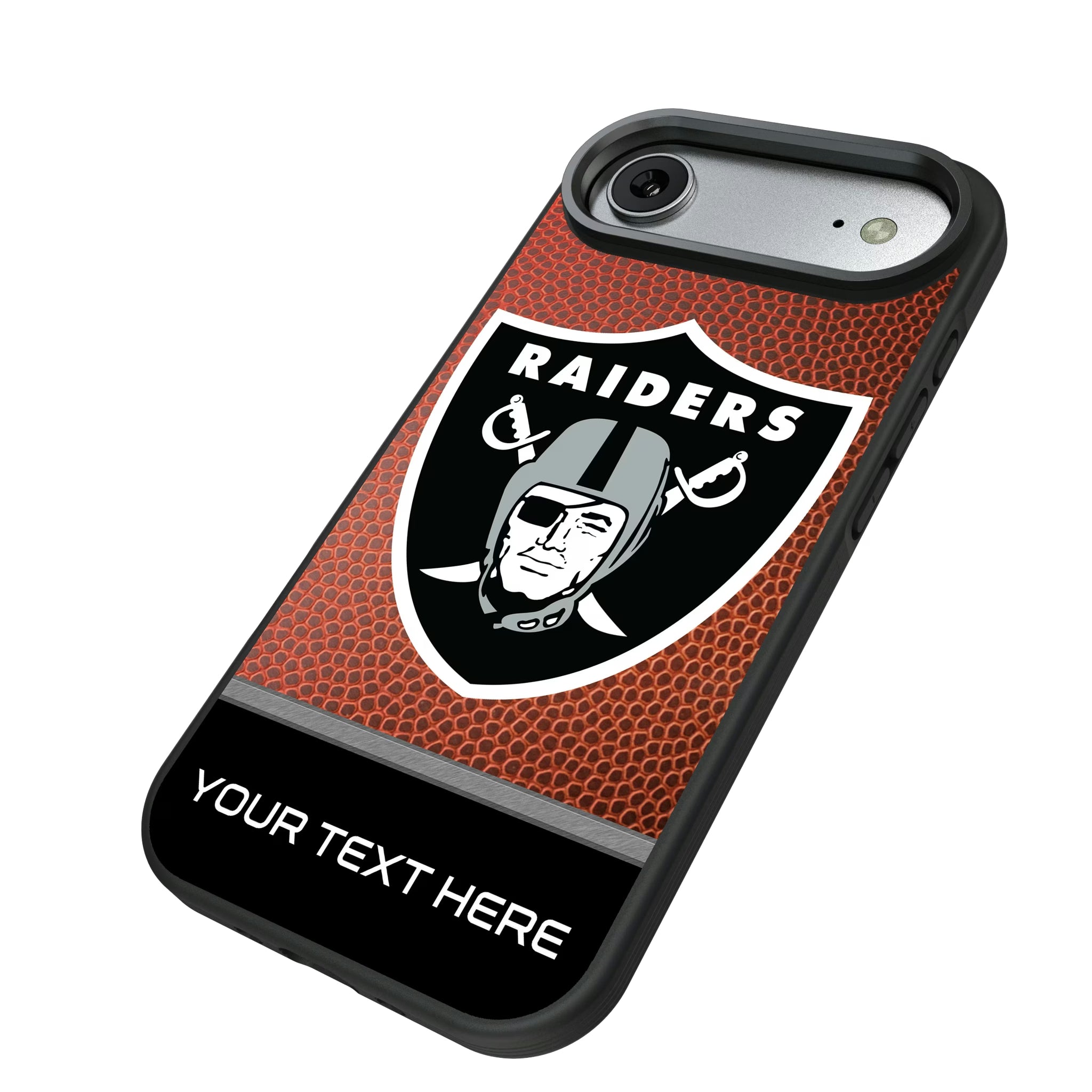 Las Vegas Raiders Personalized Football iPhone Bump Phone Case for Apple iPhone - Isometric View#Device_iPhone Air