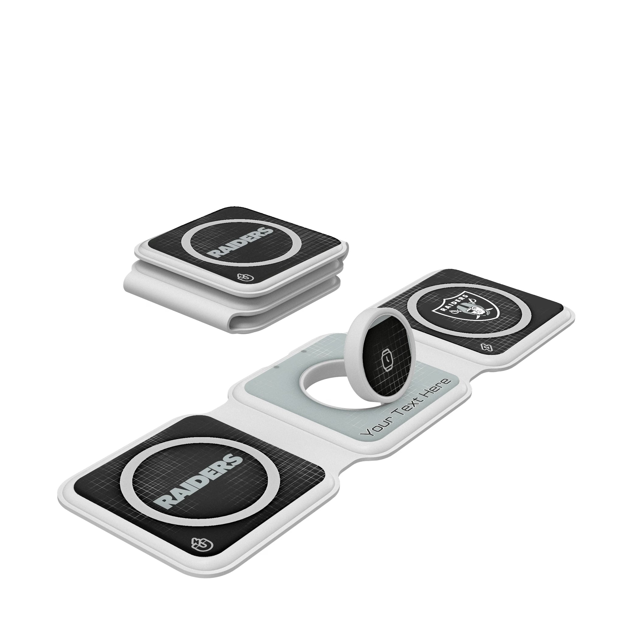Las Vegas Raiders Personalized Hatch Foldable 3 in 1 Charger