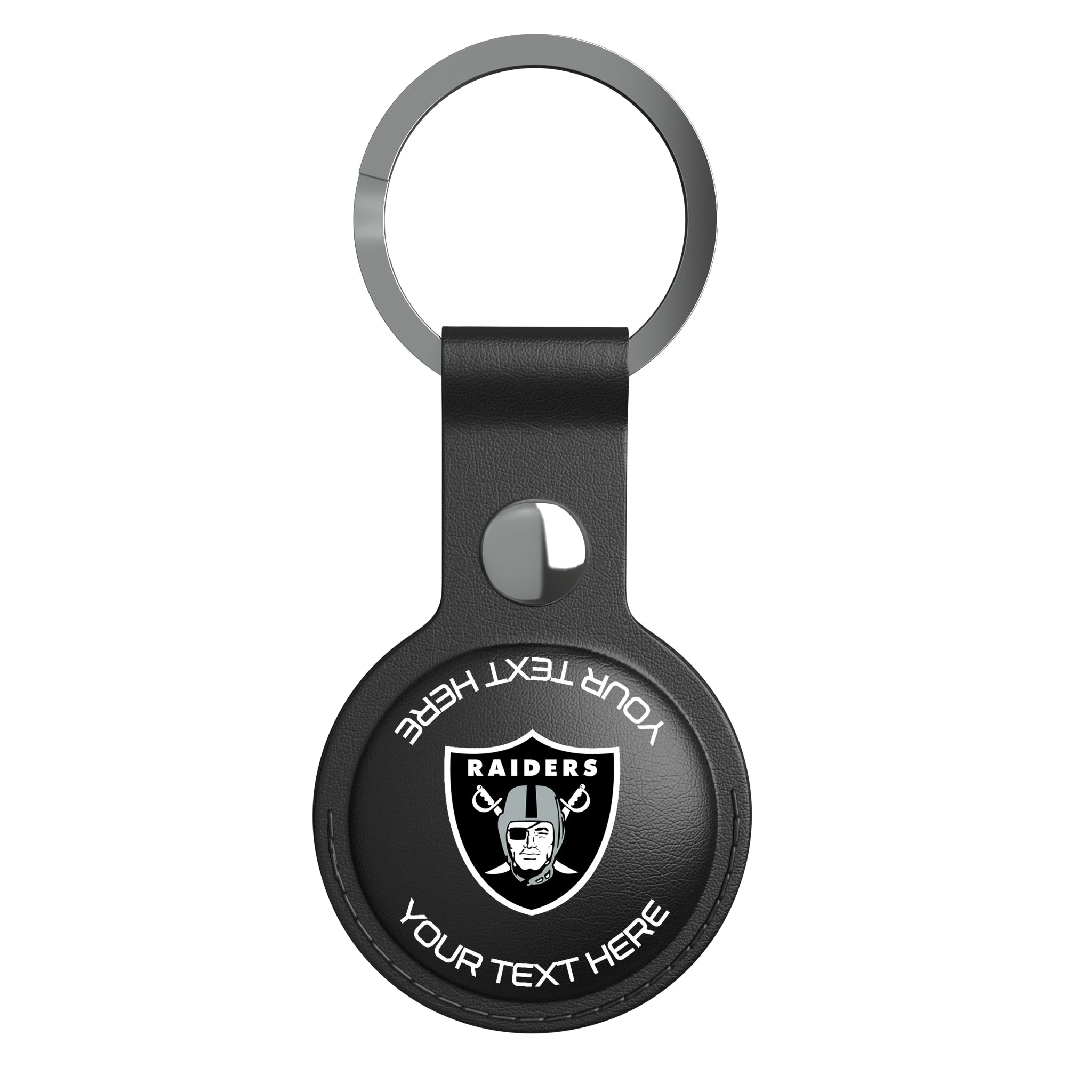 Las Vegas Raiders Personalized Insignia AirTag Black Airtag Holder