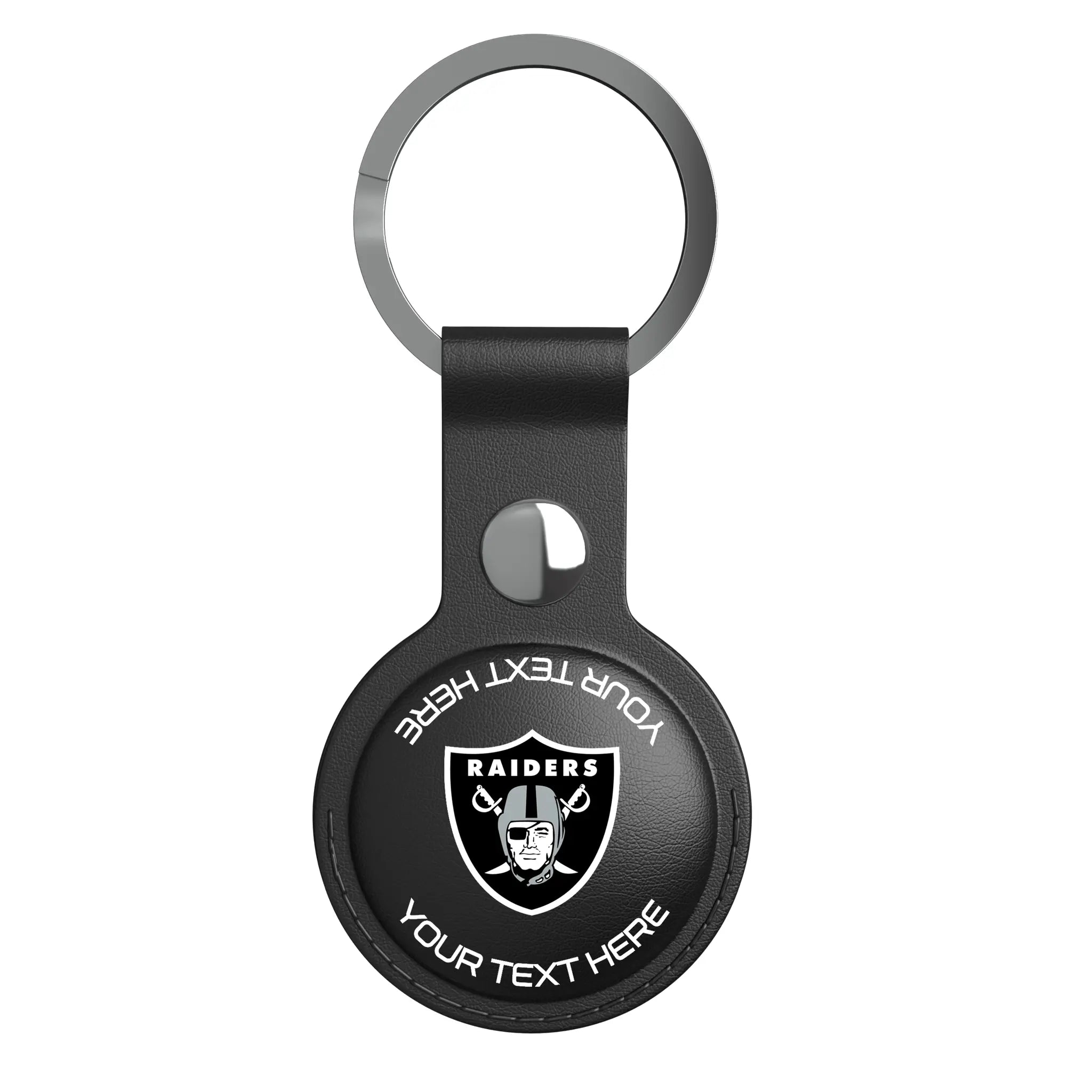 Las Vegas Raiders Personalized Insignia AirTag Black Airtag Holder