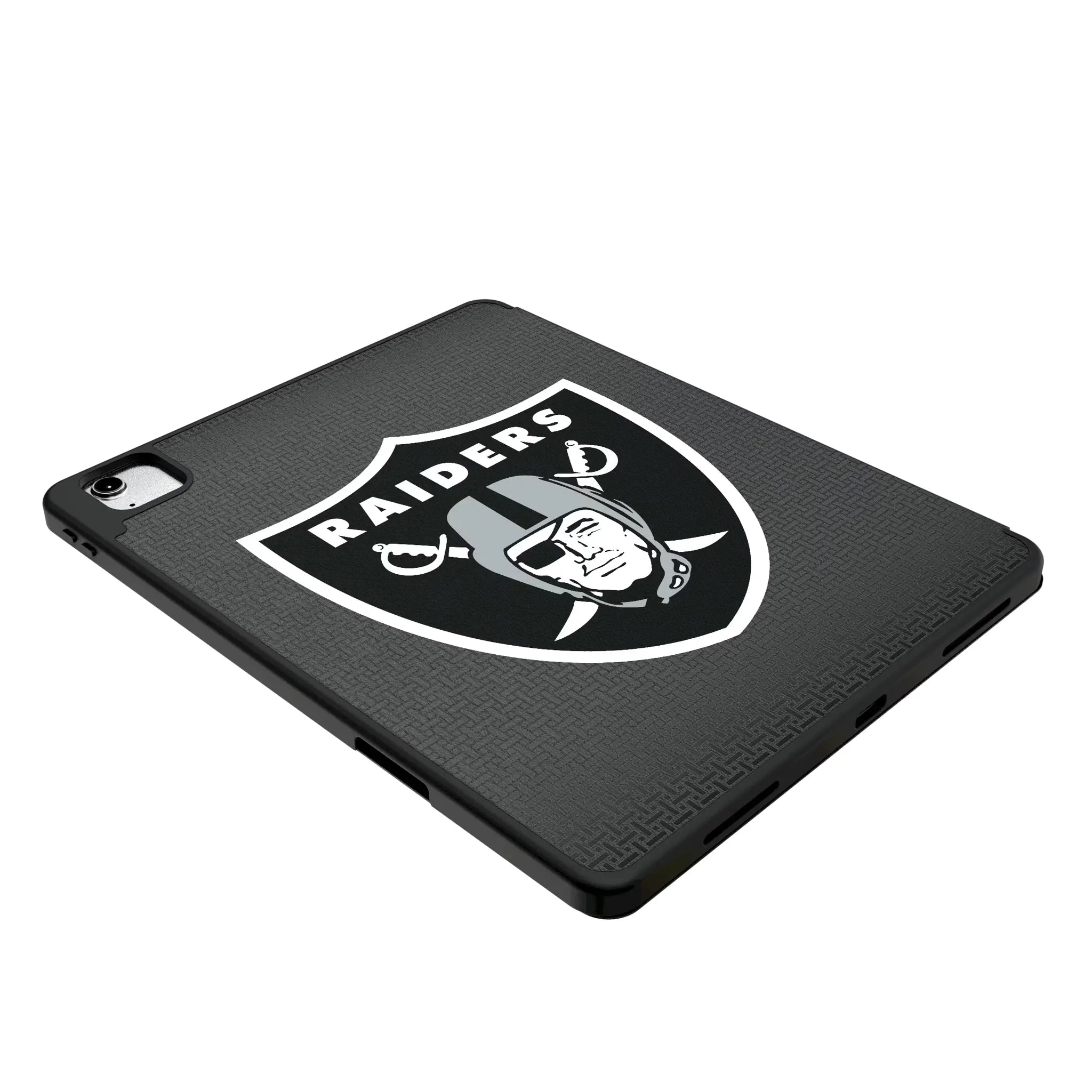 Las Vegas Raiders Personalized Linen iPad Tablet Case for Apple iPad - Isometric View