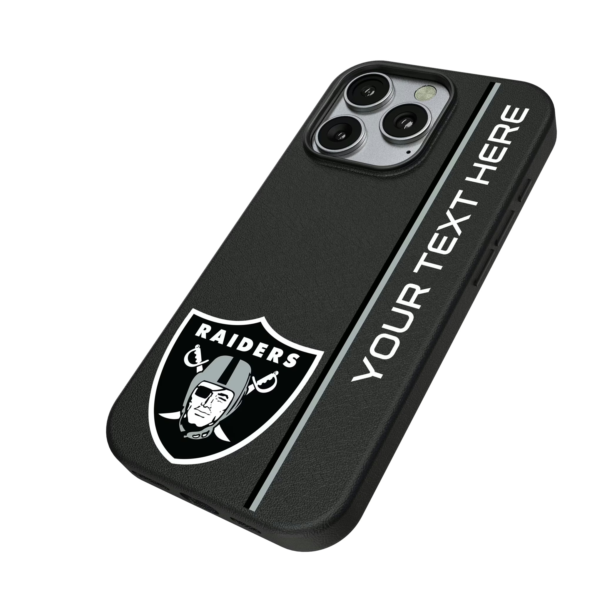Las Vegas Raiders Personalized Sidebard iPhone MagSafe Compatible Phone Case for Apple iPhone - Isometric View