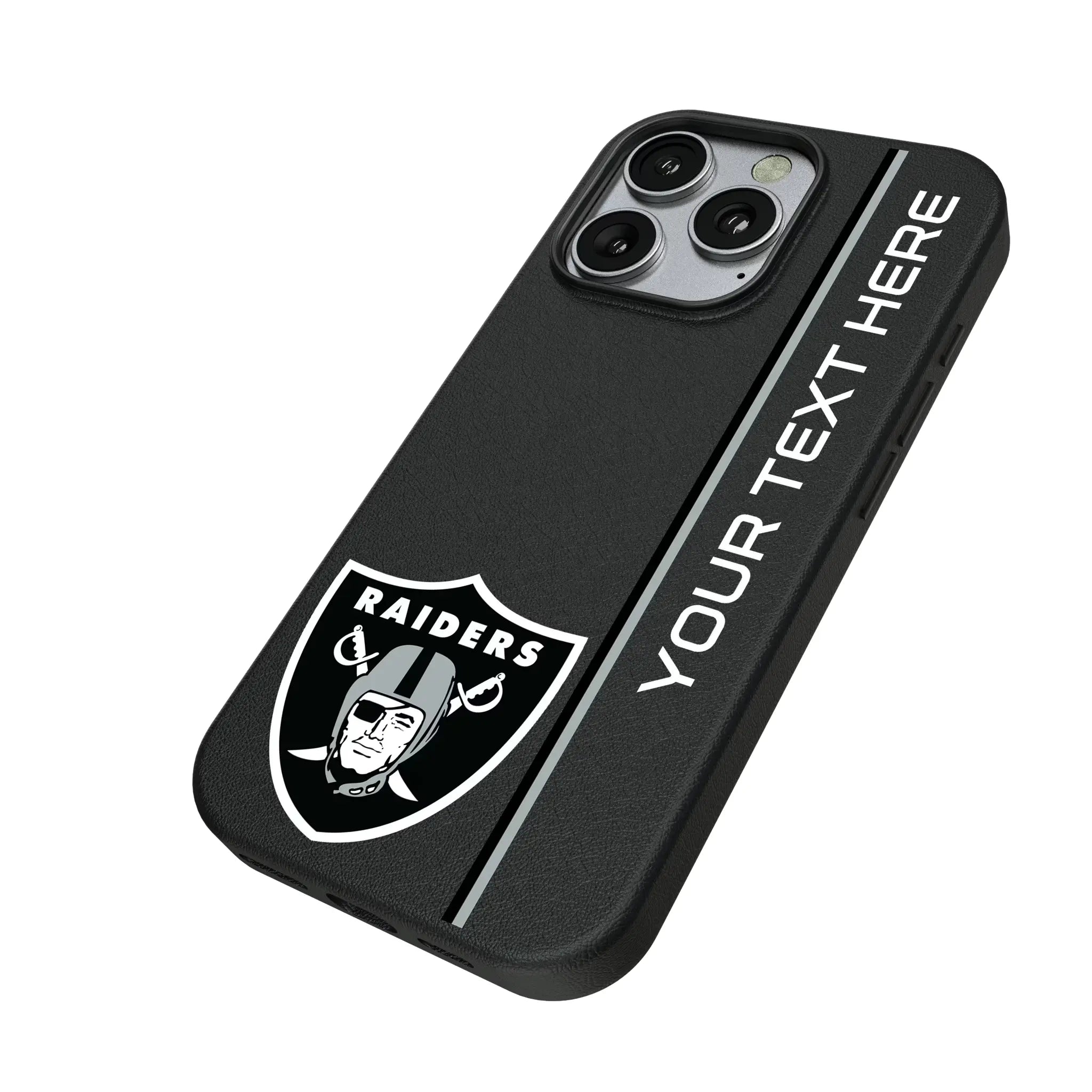 Las Vegas Raiders Personalized Sidebard iPhone MagSafe Compatible Phone Case for Apple iPhone - Isometric View