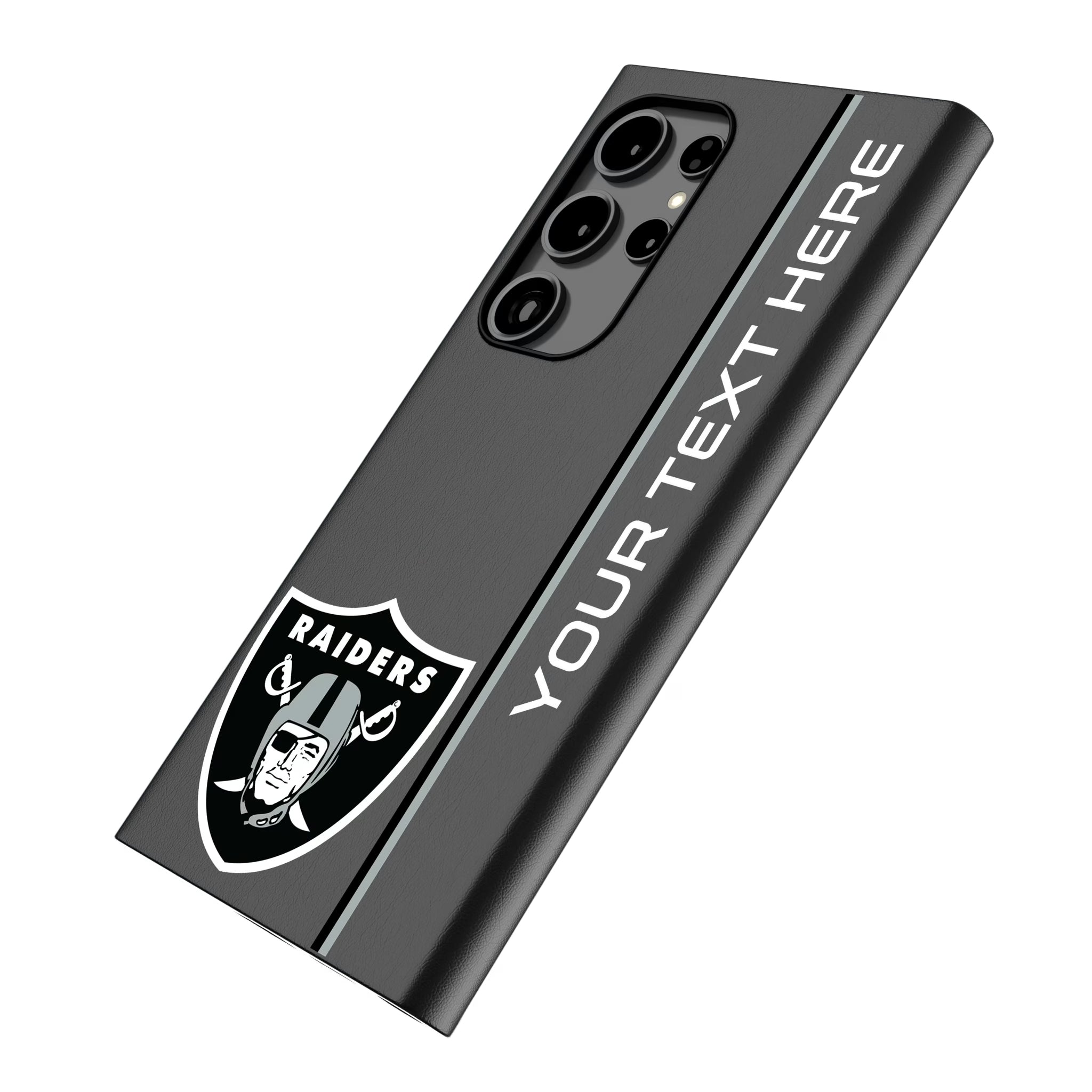 Las Vegas Raiders Personalized Sidebard Galaxy MagSafe Compatible Phone Case for Samsung Galaxy - Isometric View