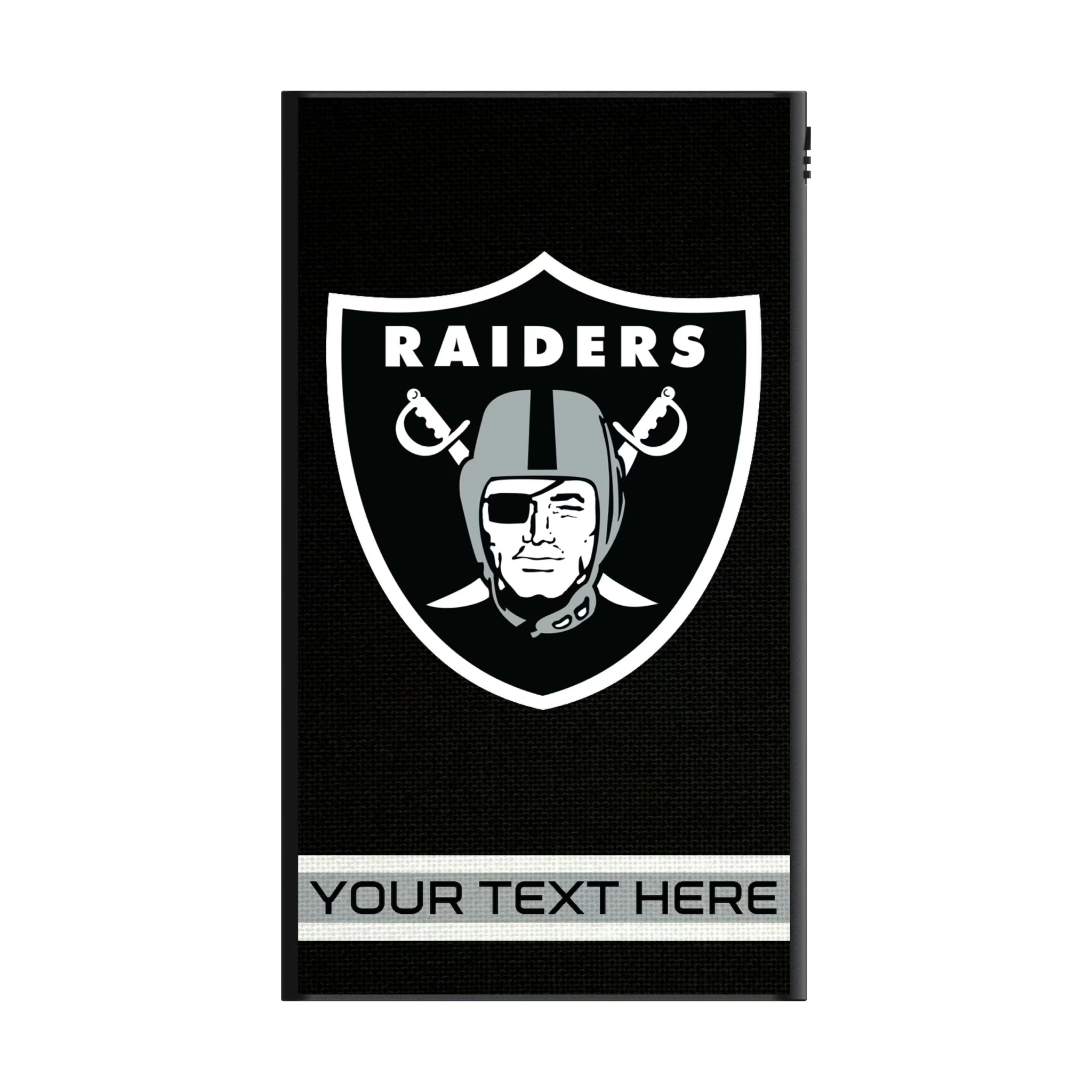 Las Vegas Raiders Personalized Stripe 5000mAh Flat Powerbank