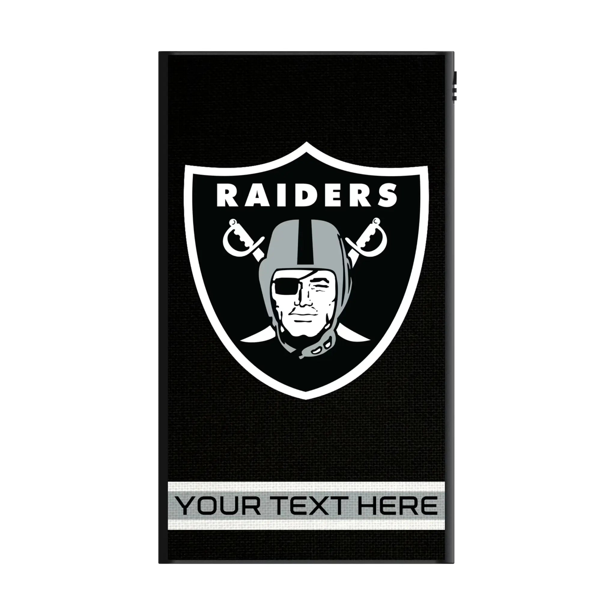 Las Vegas Raiders Personalized Stripe 5000mAh Flat Power Bank