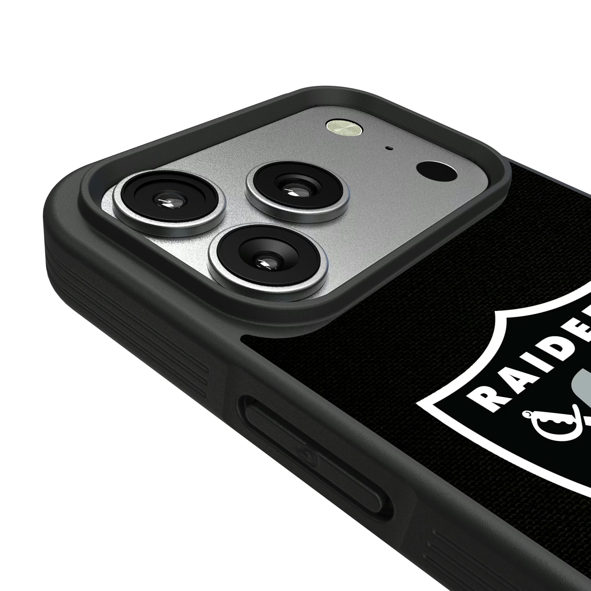 Las Vegas Raiders Personalized Stripe iPhone Bump Phone Case for Apple iPhone - Detail#Device_iPhone 17 Pro