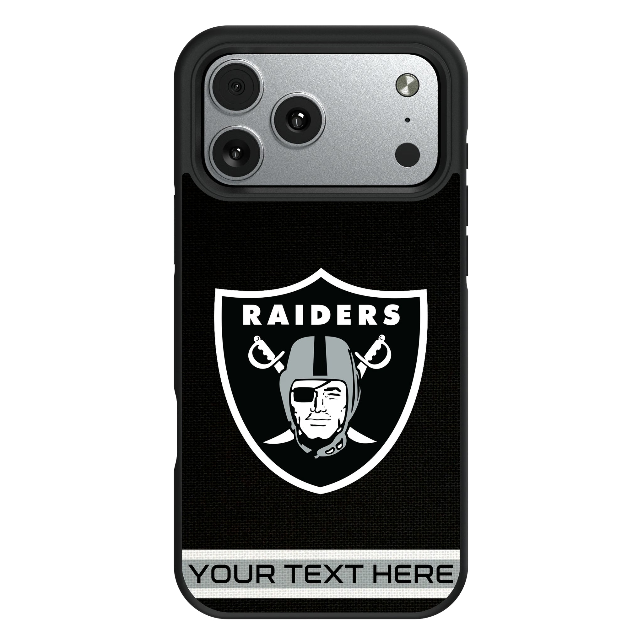 Las Vegas Raiders Personalized Stripe iPhone Bump Phone Case for Apple iPhone#Device_iPhone 17 Pro Max