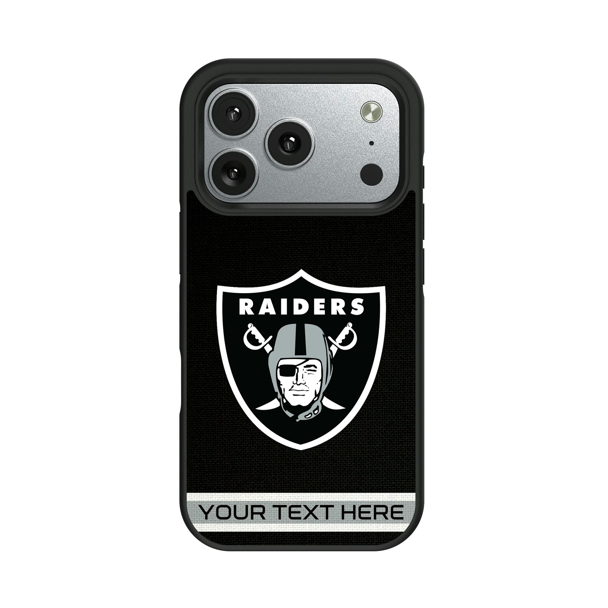 Las Vegas Raiders Personalized Stripe iPhone Bump Phone Case for Apple iPhone#Device_iPhone 17 Pro