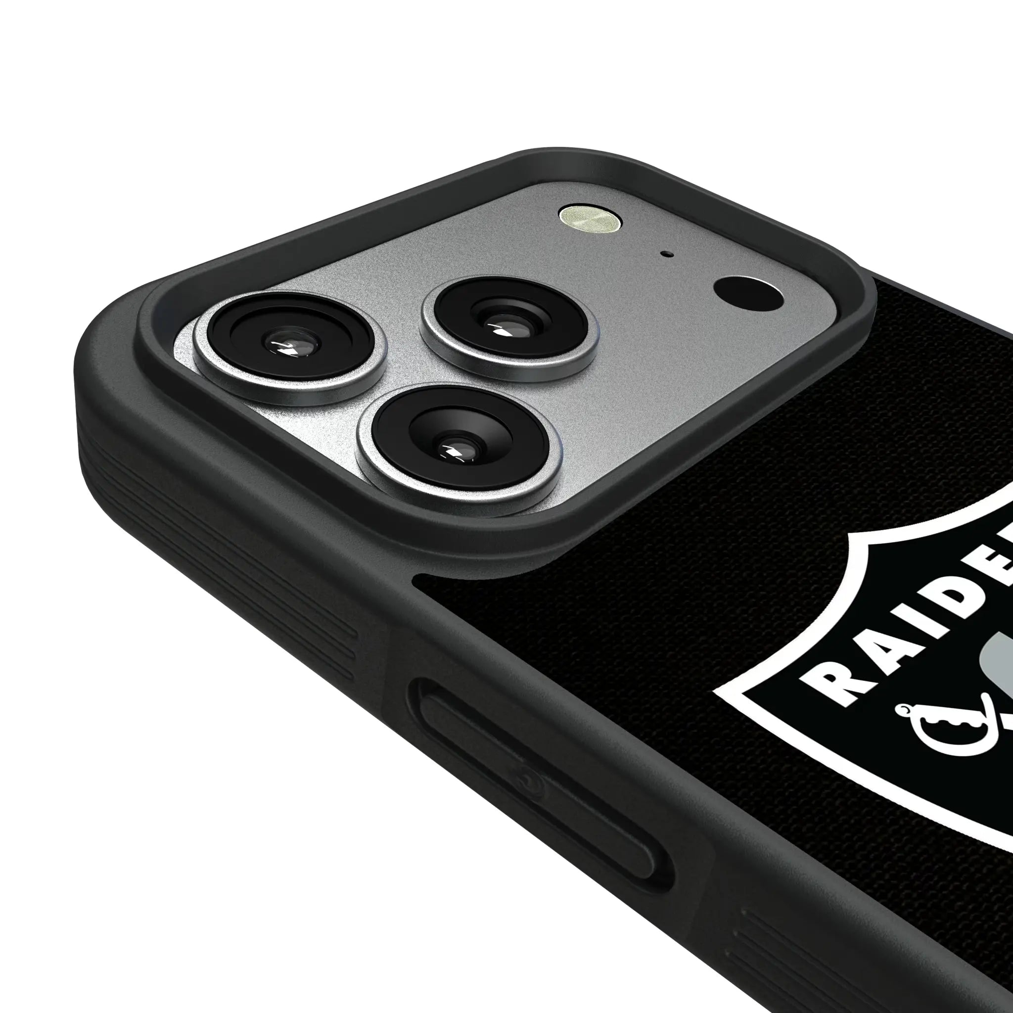 Las Vegas Raiders Personalized Stripe iPhone Bump Phone Case for Apple iPhone - Detail#Device_iPhone 17 Pro