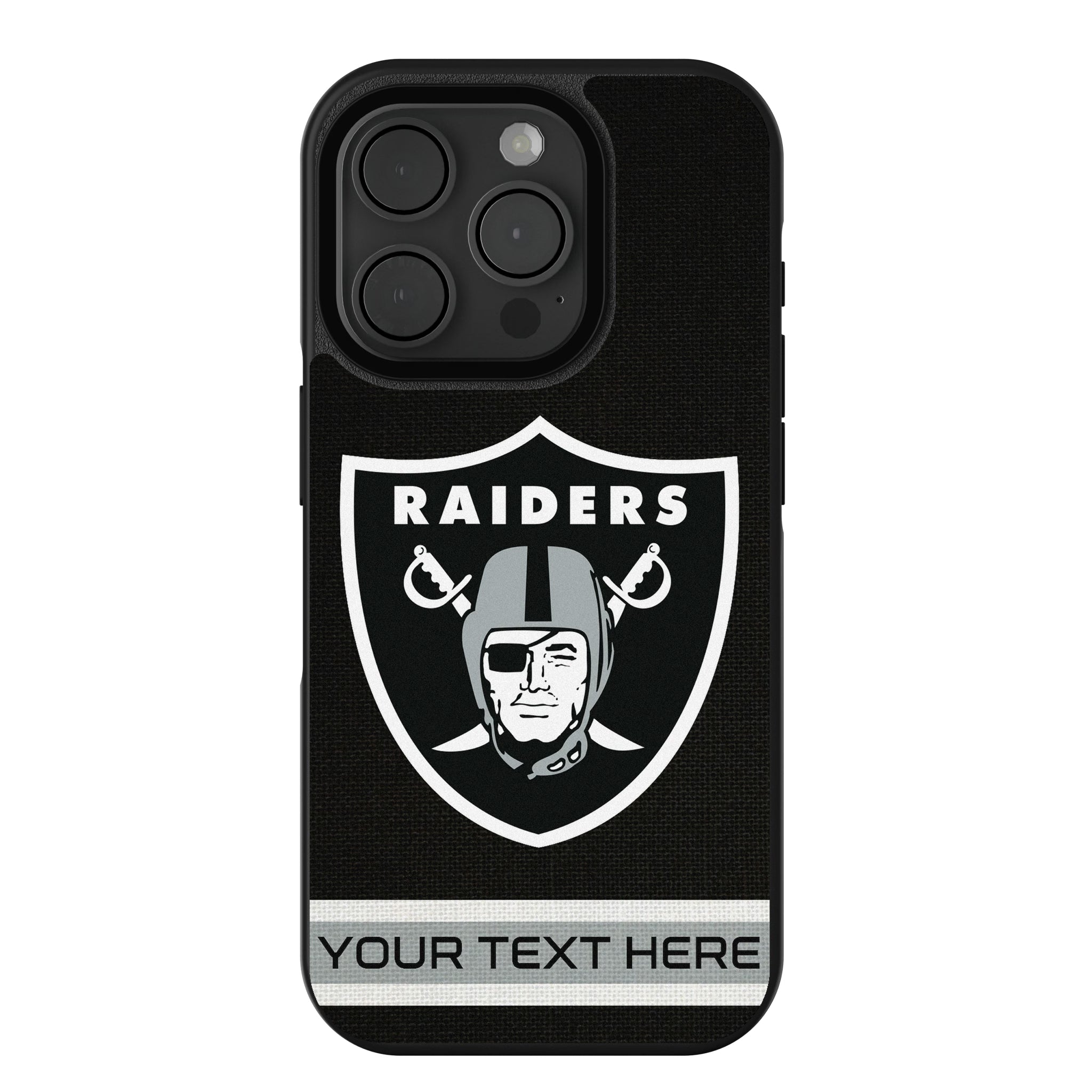 Las Vegas Raiders Personalized Stripe iPhone Bump Phone Case for Apple iPhone