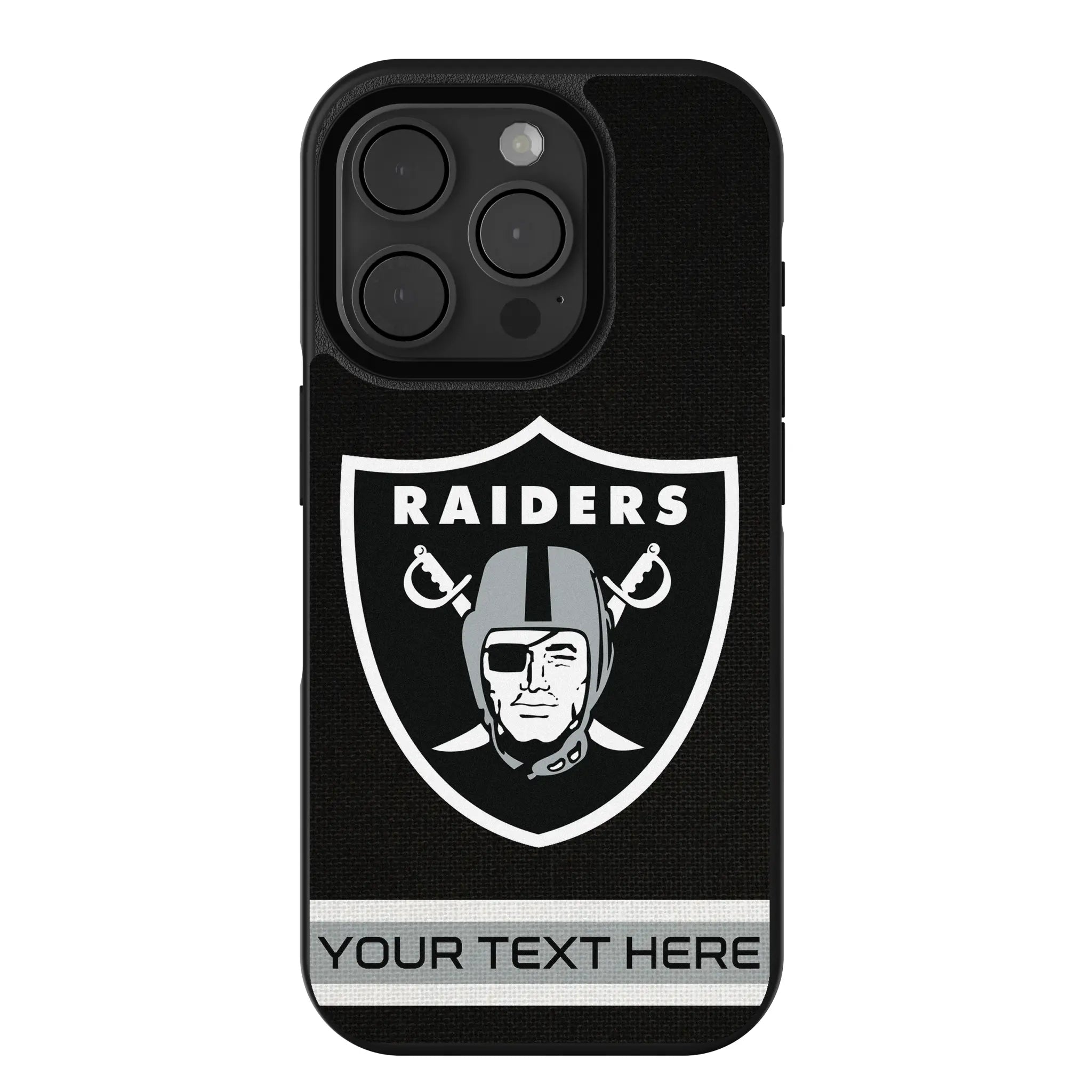 Las Vegas Raiders Personalized Stripe iPhone Bump Phone Case for Apple iPhone