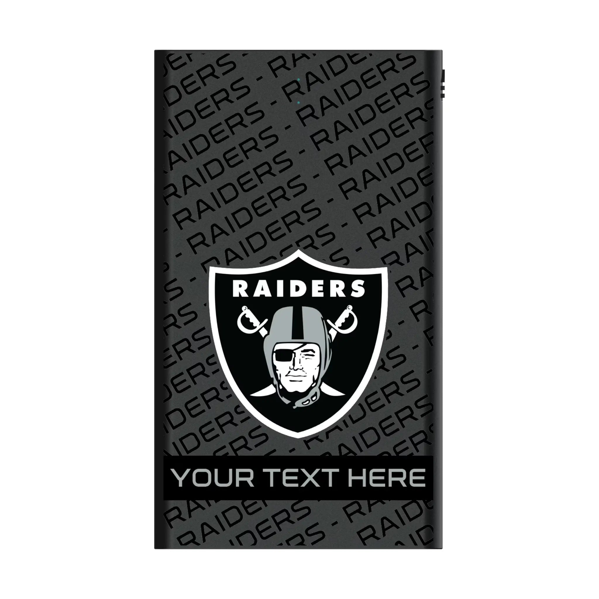 Las Vegas Raiders Personalized Tilt 5000mAh Flat Power Bank