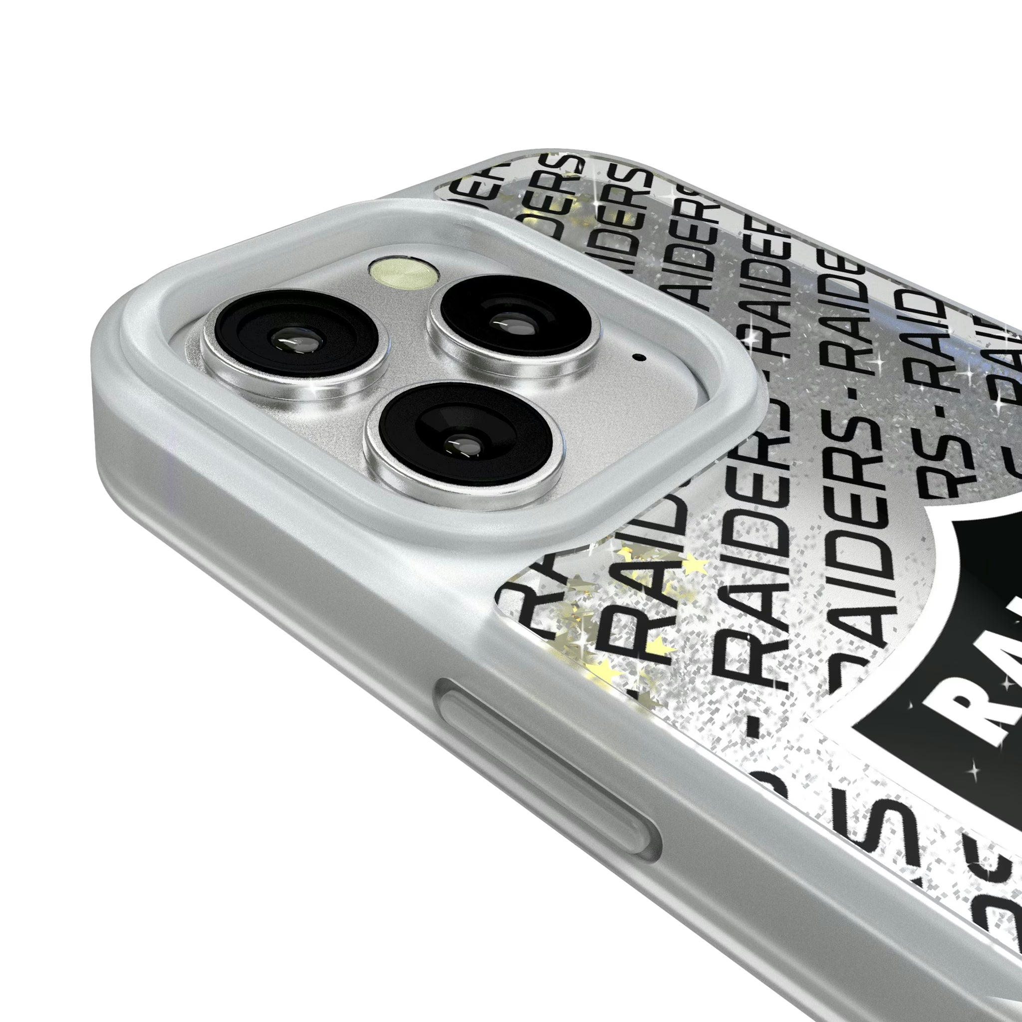 Las Vegas Raiders Personalized Tilt iPhone Glitter Phone Case for Apple iPhone - Detail#Device_iPhone 16 Pro