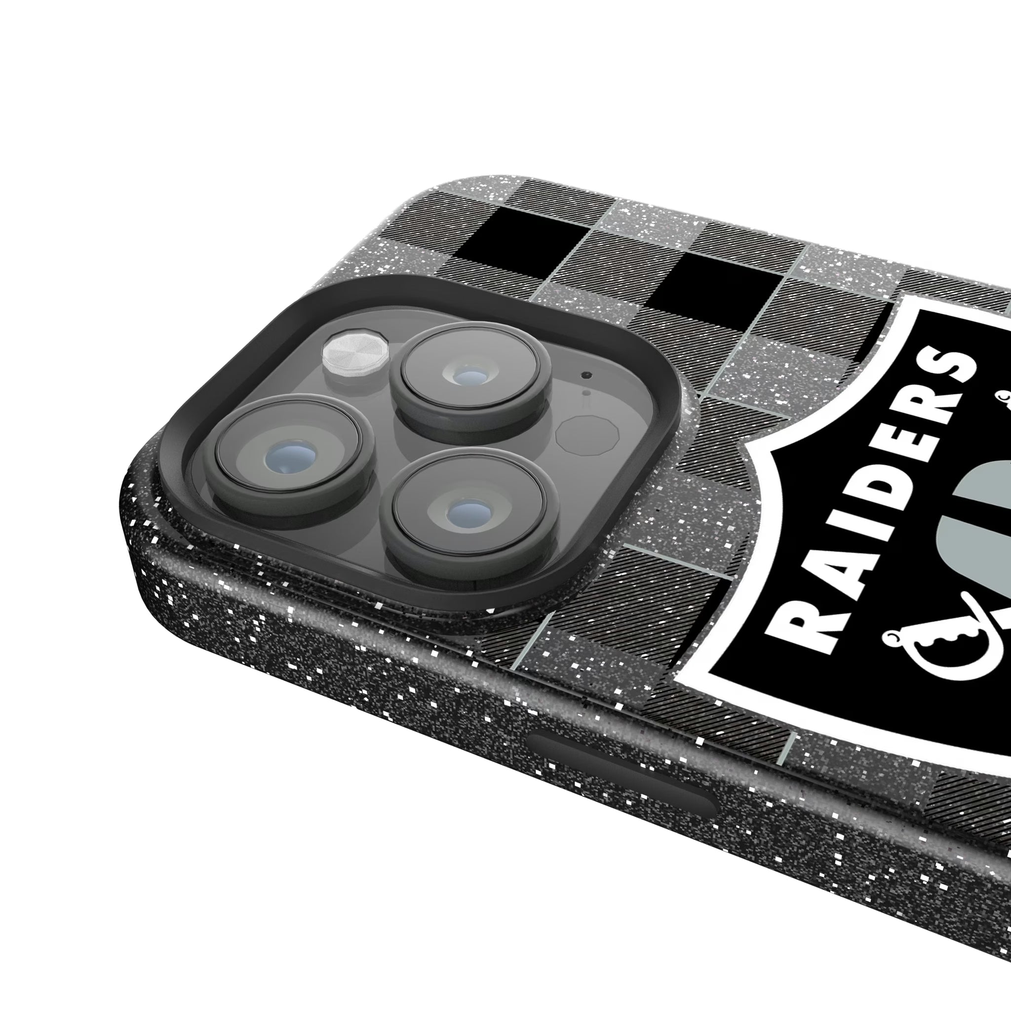 Las Vegas Raiders Plaid iPhone Bling Phone Case for Apple iPhone - Detail