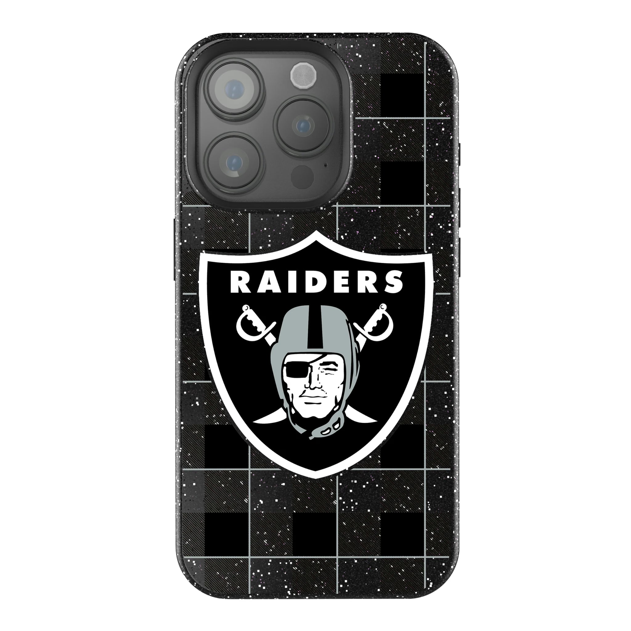 Las Vegas Raiders Plaid iPhone Bling Phone Case for Apple iPhone