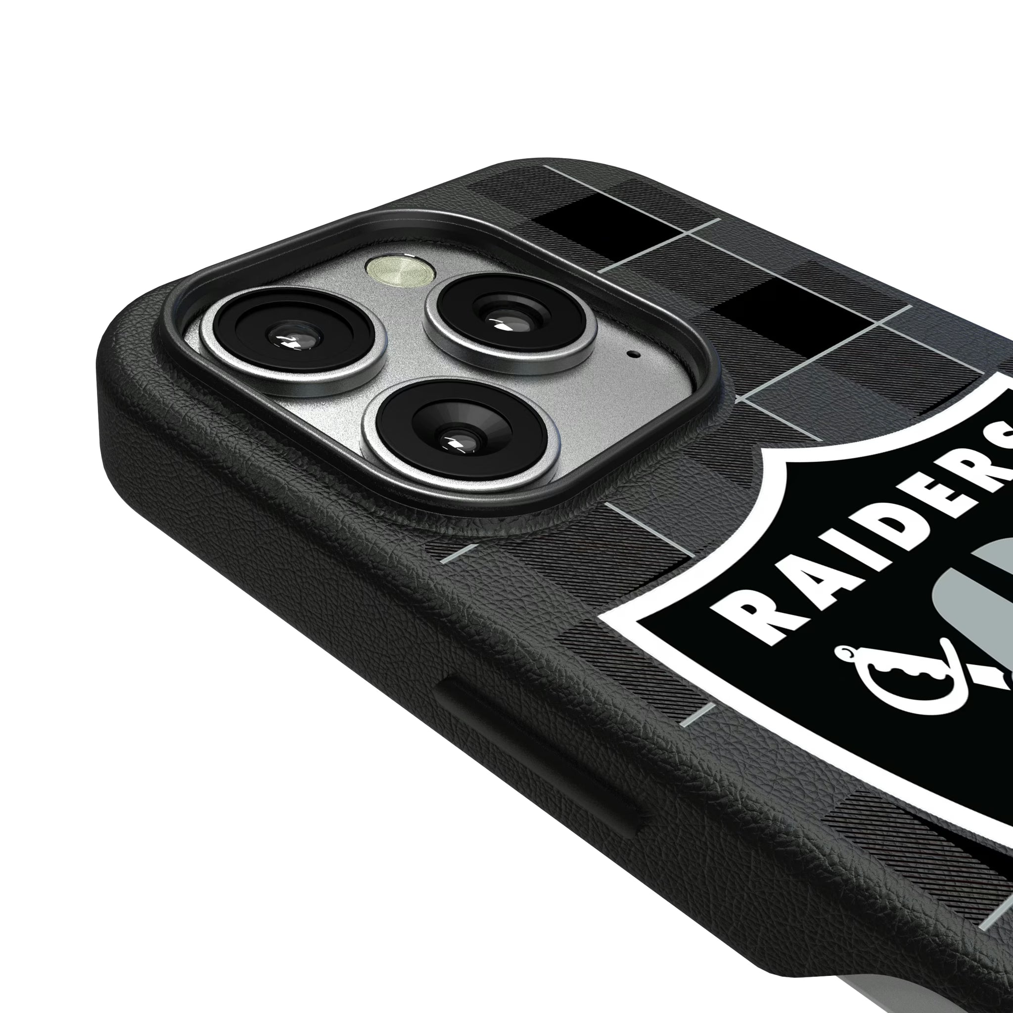 Las Vegas Raiders Plaid iPhone MagSafe Compatible Phone Case for Apple iPhone - Detail