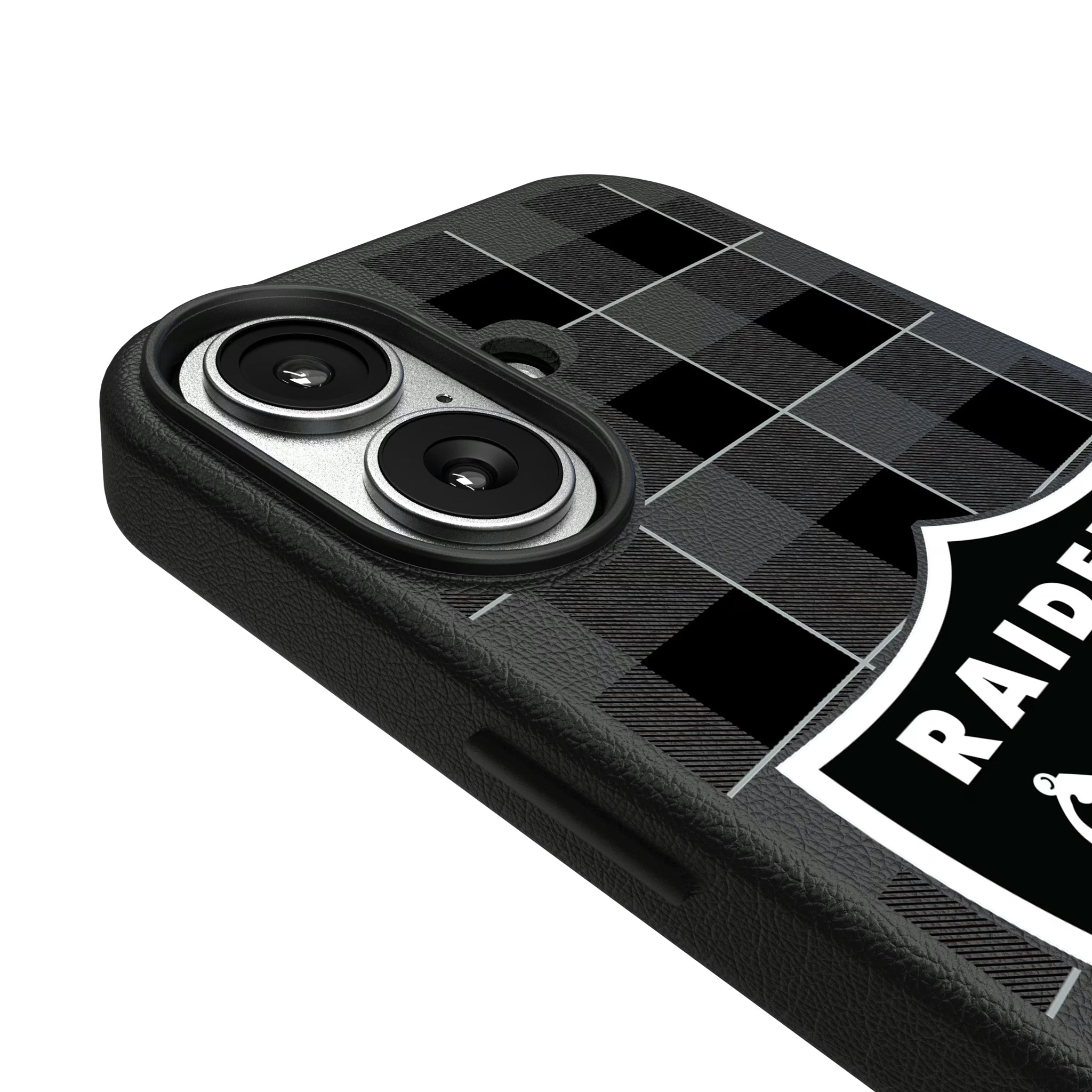 Las Vegas Raiders Plaid iPhone MagSafe Compatible Phone Case for Apple iPhone - Detail#Device_iPhone 17