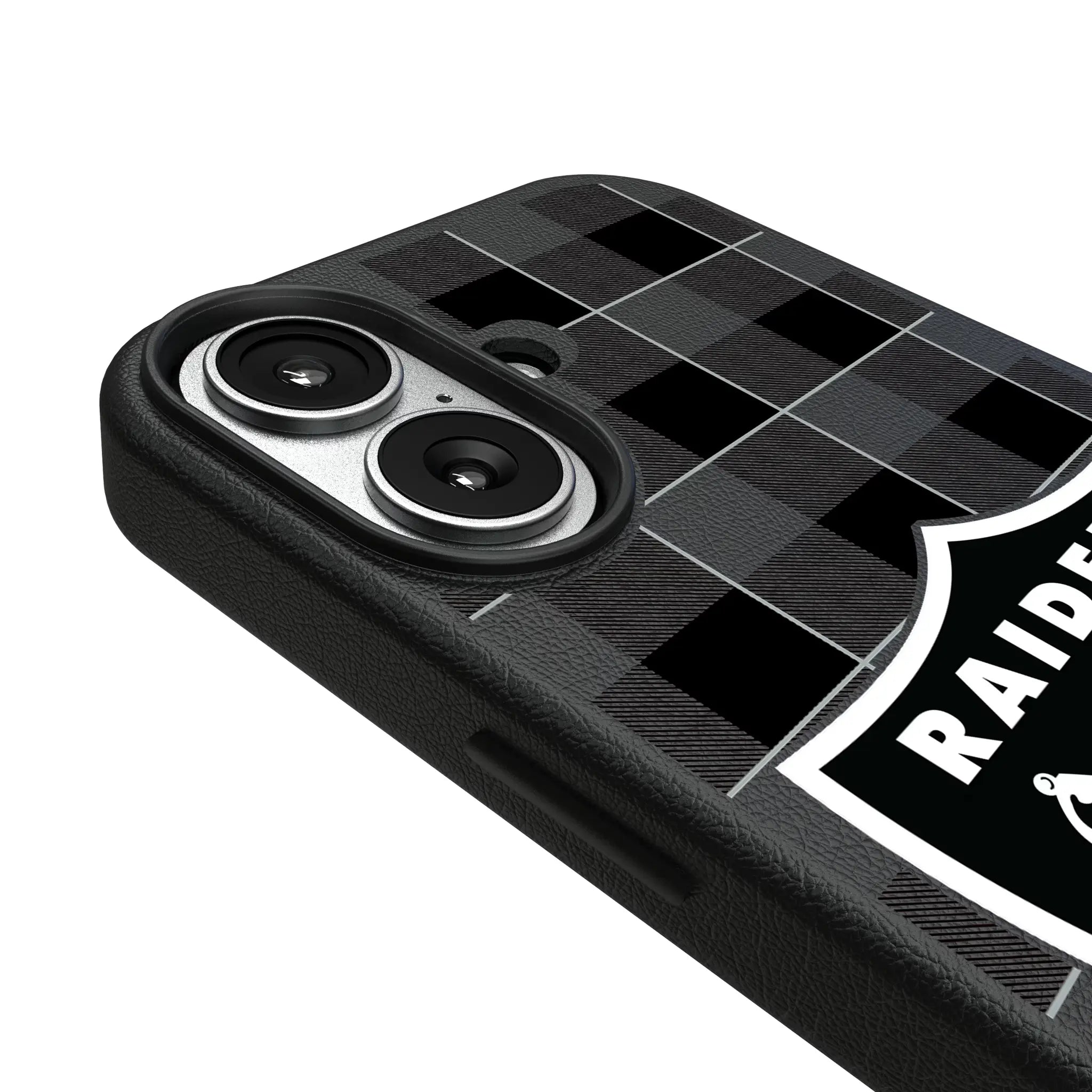 Las Vegas Raiders Plaid iPhone MagSafe Compatible Phone Case for Apple iPhone - Detail#Device_iPhone 17