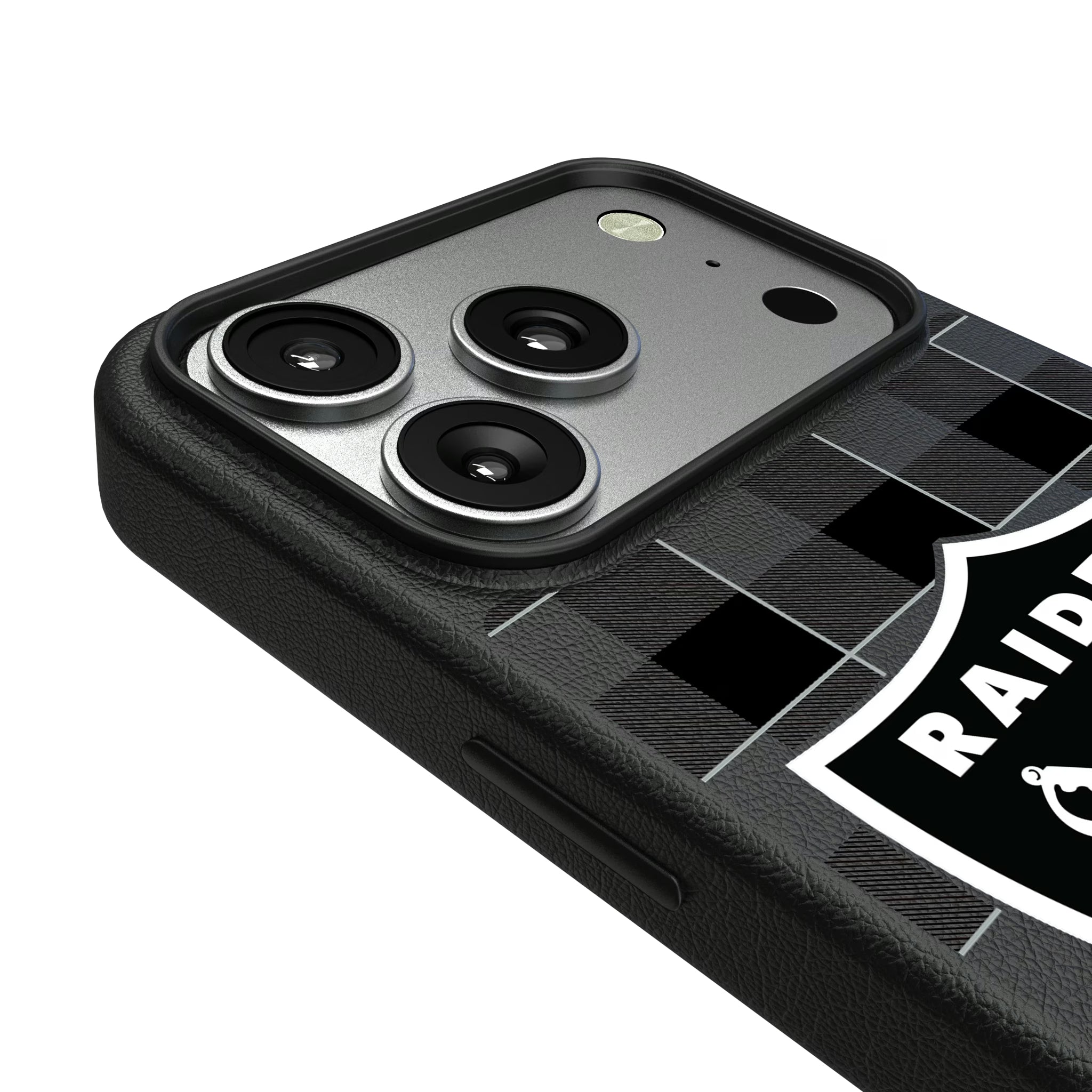 Las Vegas Raiders Plaid iPhone MagSafe Compatible Phone Case for Apple iPhone - Detail#Device_iPhone 17 Pro
