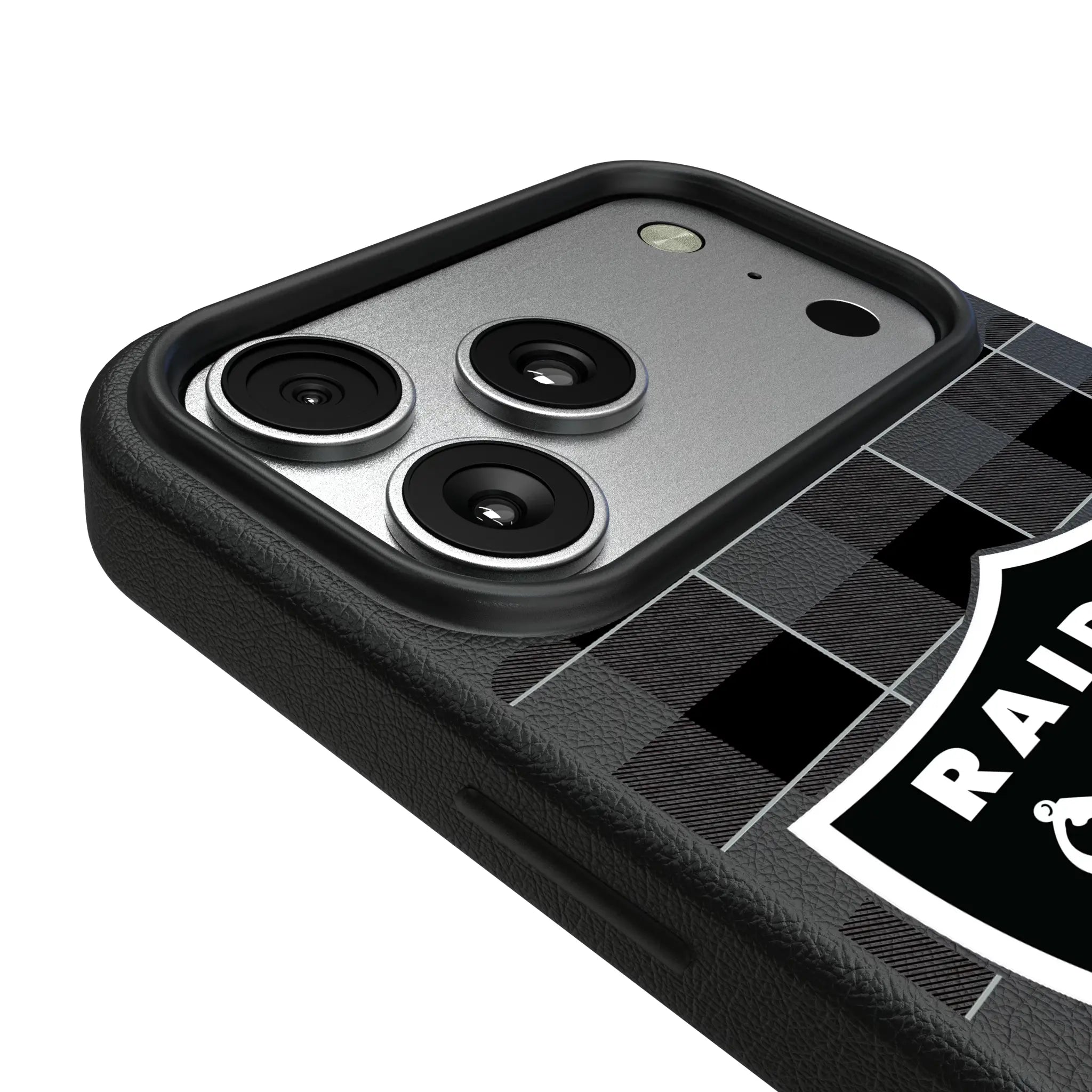 Las Vegas Raiders Plaid iPhone MagSafe Compatible Phone Case for Apple iPhone - Detail#Device_iPhone 17 Pro Max