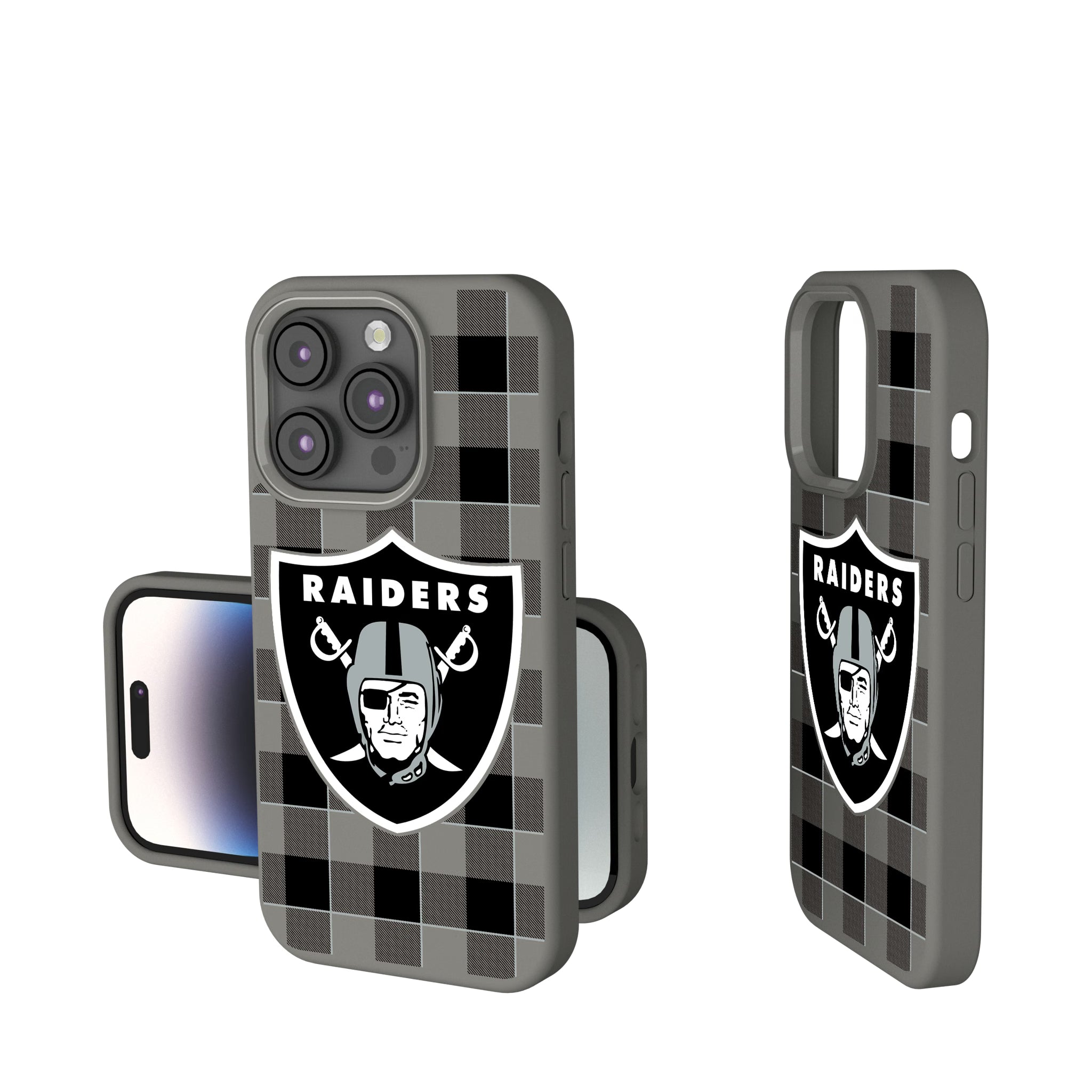 Las Vegas Raiders Plaid iPhone Soft Touch Phone Case for Apple iPhone
