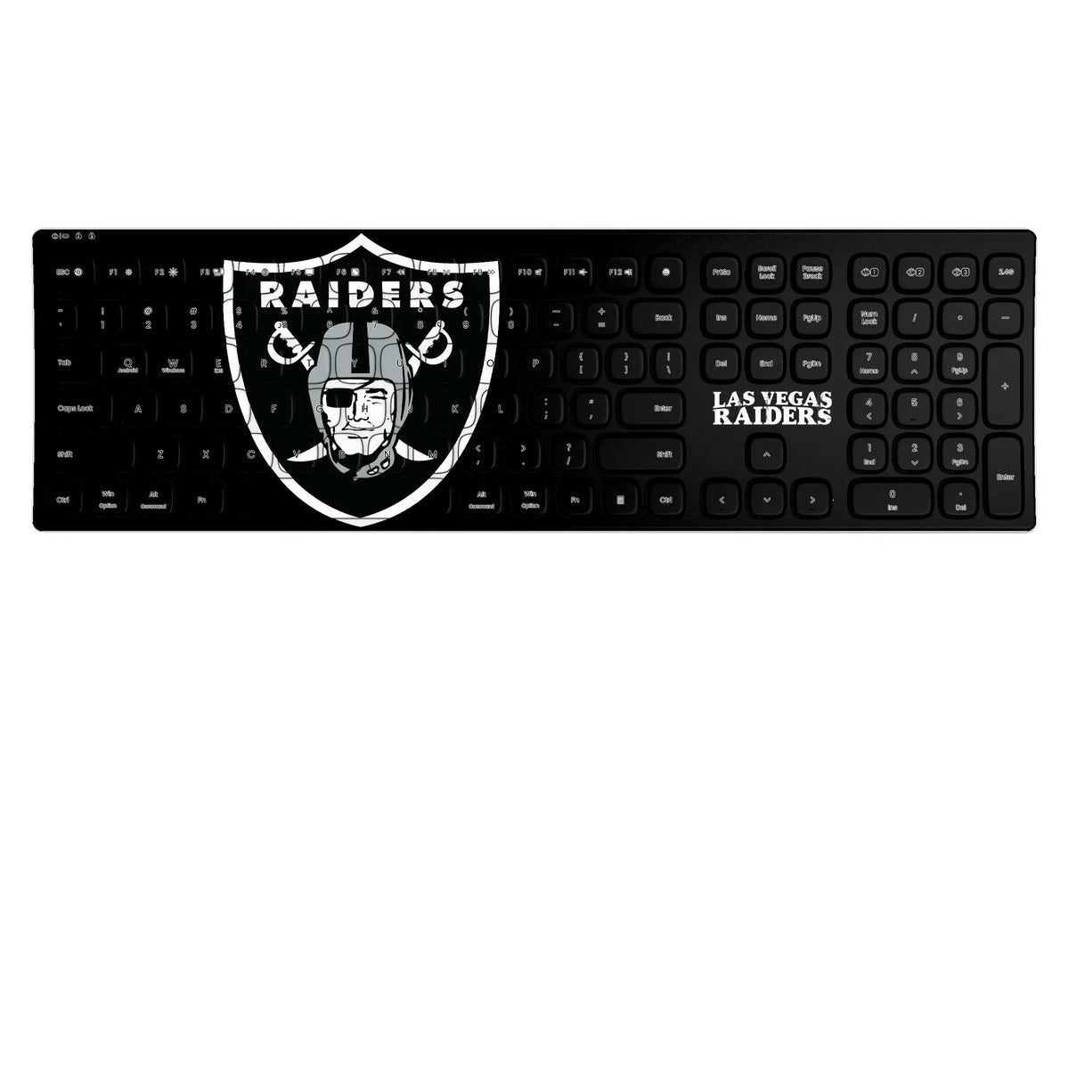 Las Vegas Raiders Rivet KKB605 Curved Wireless Keyboard