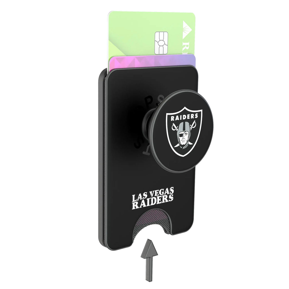 Las Vegas Raiders Rivet Popsockets Wallet Magnetic - Detail