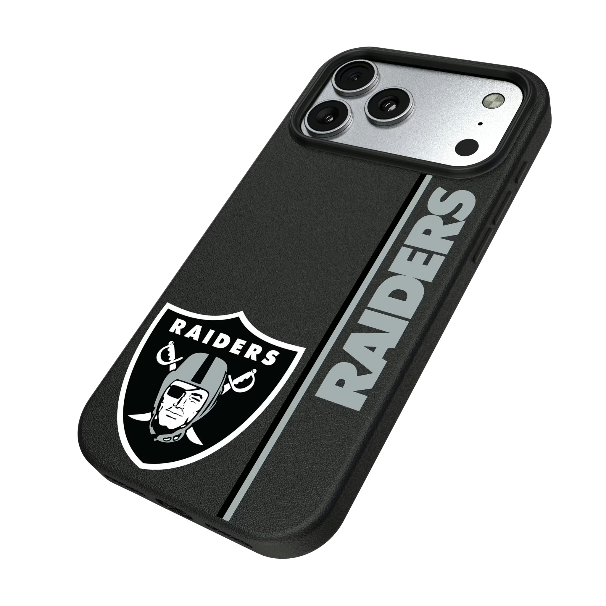 Las Vegas Raiders Sidebar iPhone MagSafe Compatible Phone Case for Apple iPhone - Isometric View#Device_iPhone 17 Pro Max