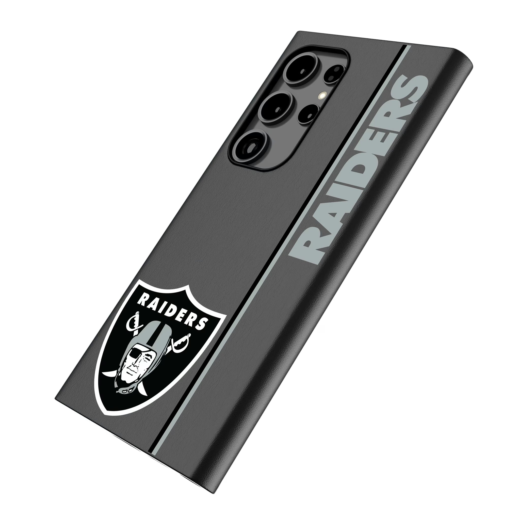 Las Vegas Raiders Sidebar Galaxy MagSafe Compatible Phone Case for Samsung Galaxy - Isometric View