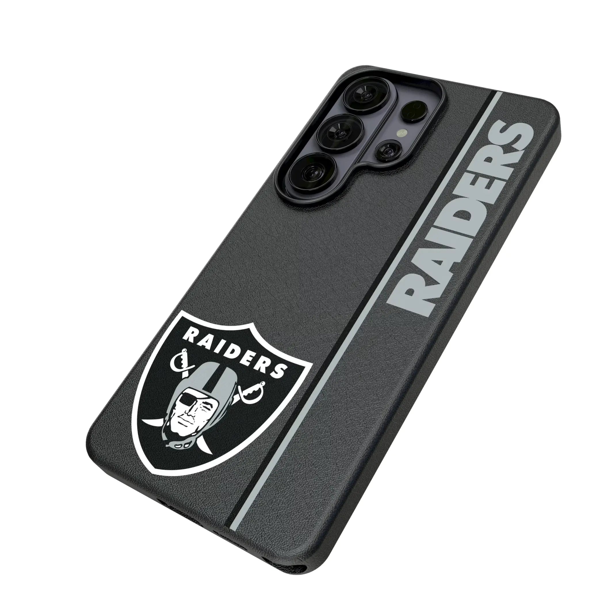 Las Vegas Raiders Sidebar Galaxy MagSafe Compatible Phone Case for Samsung Galaxy - Isometric View#Device_Galaxy S26 Ultra
