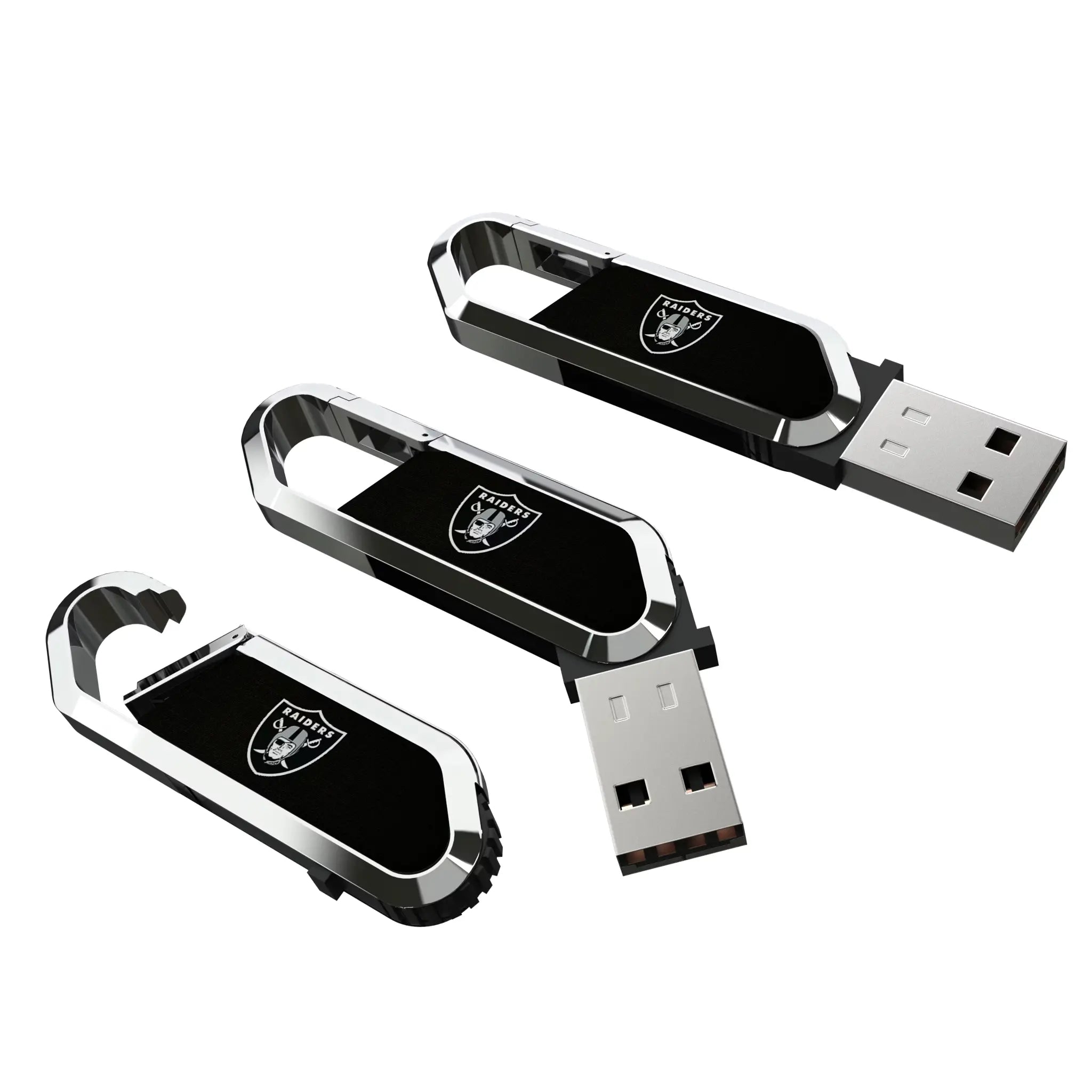 Las Vegas Raiders Solid USB 64GB Clip Style Flash Drive