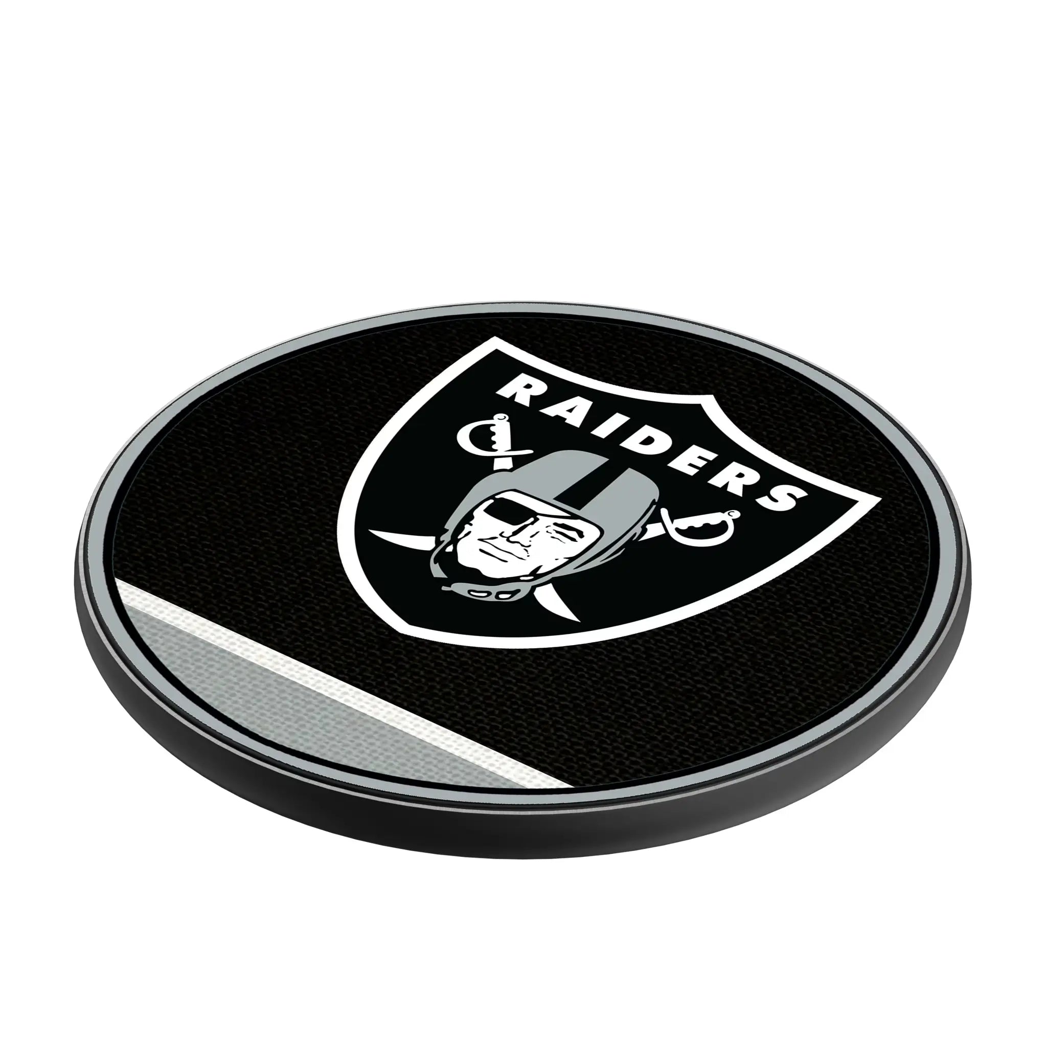 Las Vegas Raiders Stripe 15-Watt Wireless Charger - Isometric View