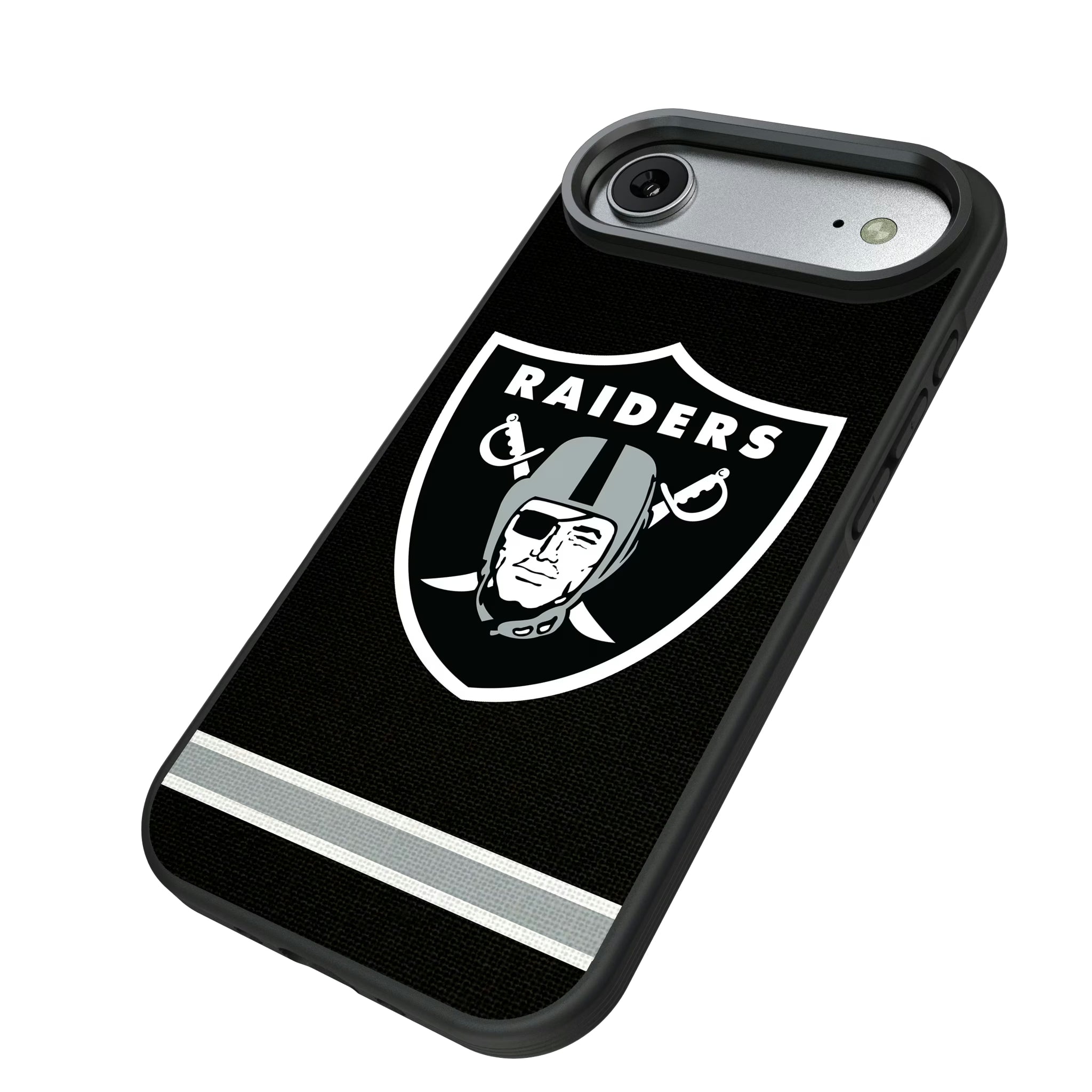 Las Vegas Raiders Stripe iPhone Bump Phone Case for Apple iPhone - Isometric View#Device_iPhone Air