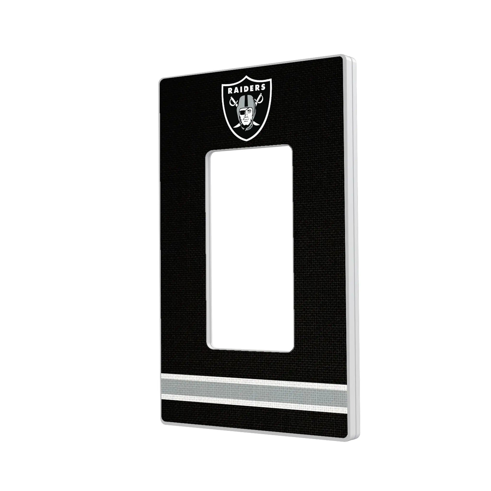 Las Vegas Raiders Stripe Hidden-Screw Light Switch Plate#Style_Single Rocker