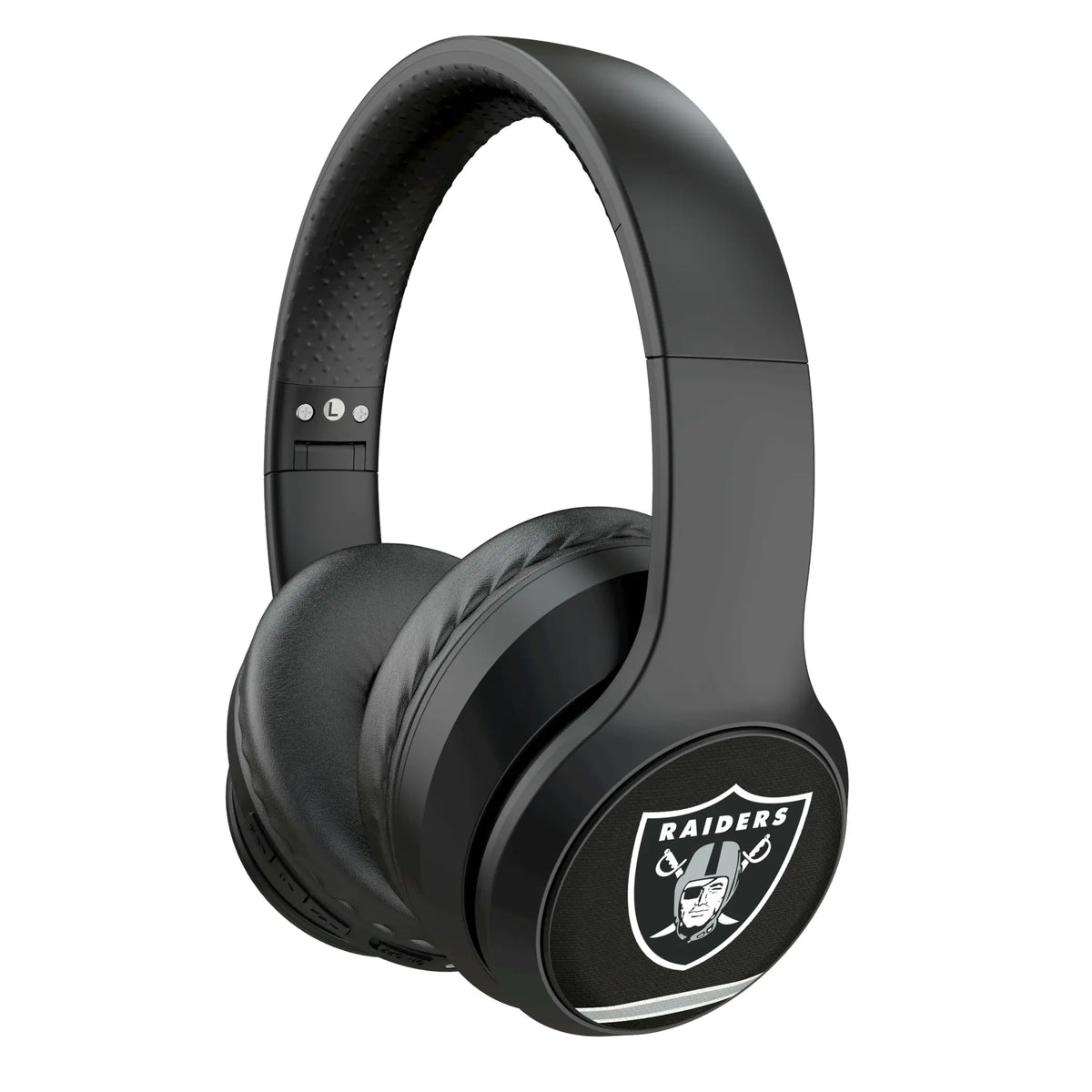 Las Vegas Raiders Stripe Wireless Over-Ear Headphones With Case
