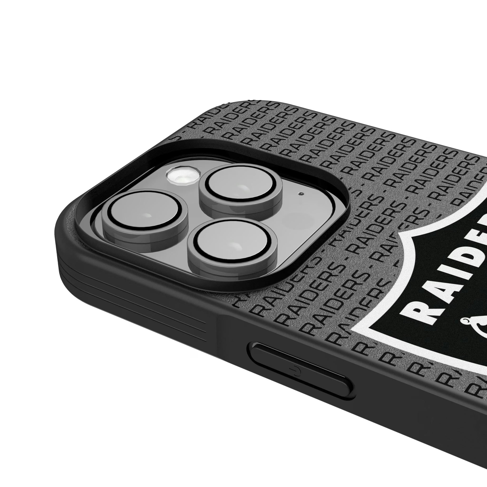 Las Vegas Raiders Text Backdrop iPhone Bump Phone Case for Apple iPhone - Detail