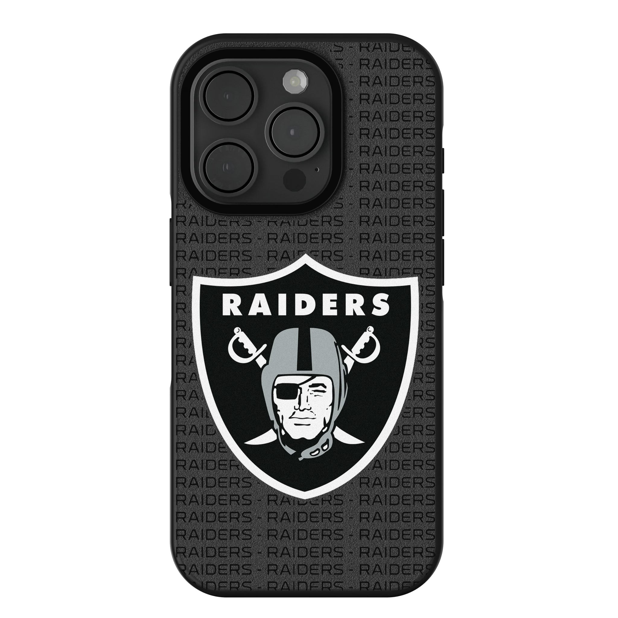 Las Vegas Raiders Text Backdrop iPhone Bump Phone Case for Apple iPhone