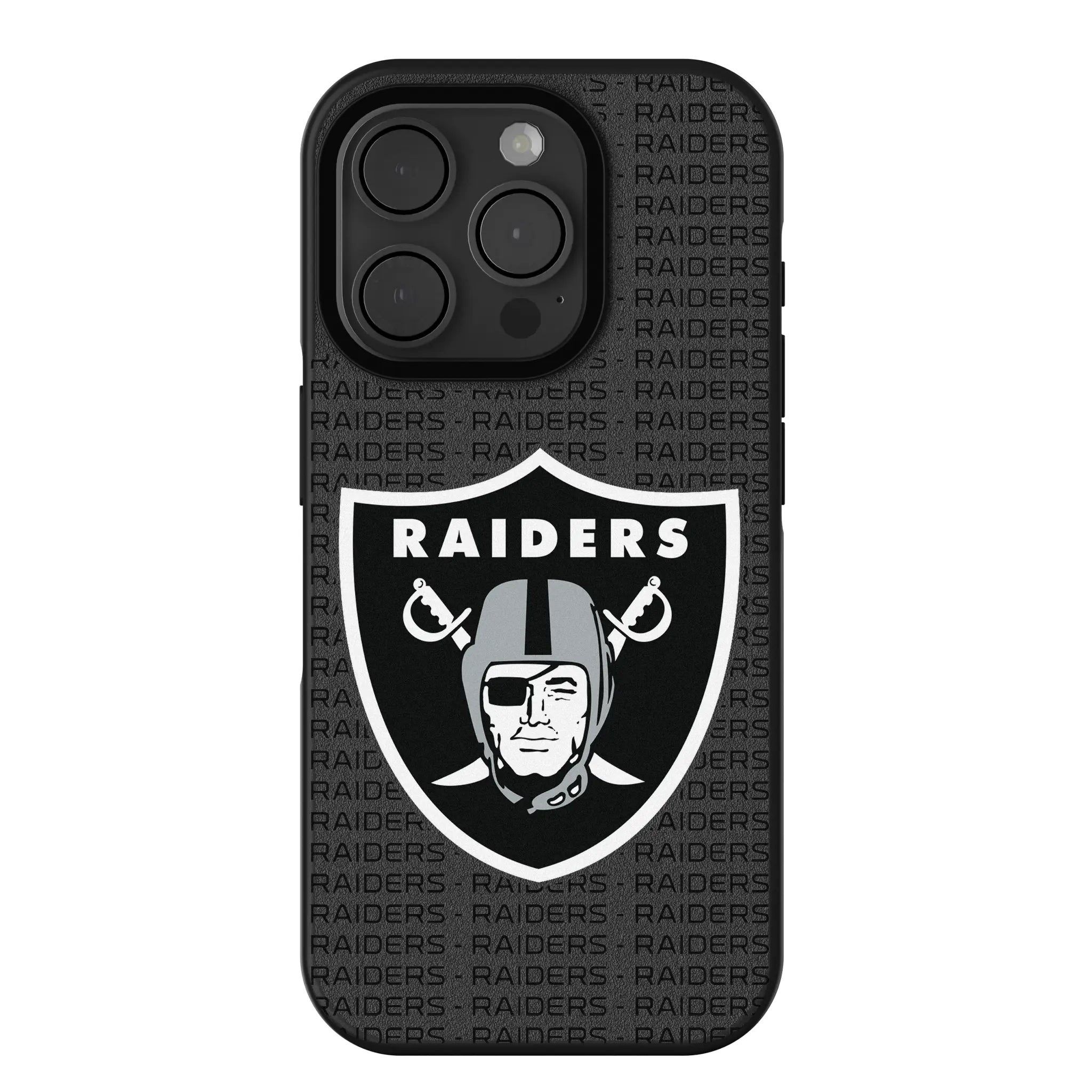Las Vegas Raiders Text Backdrop iPhone Bump Phone Case for Apple iPhone
