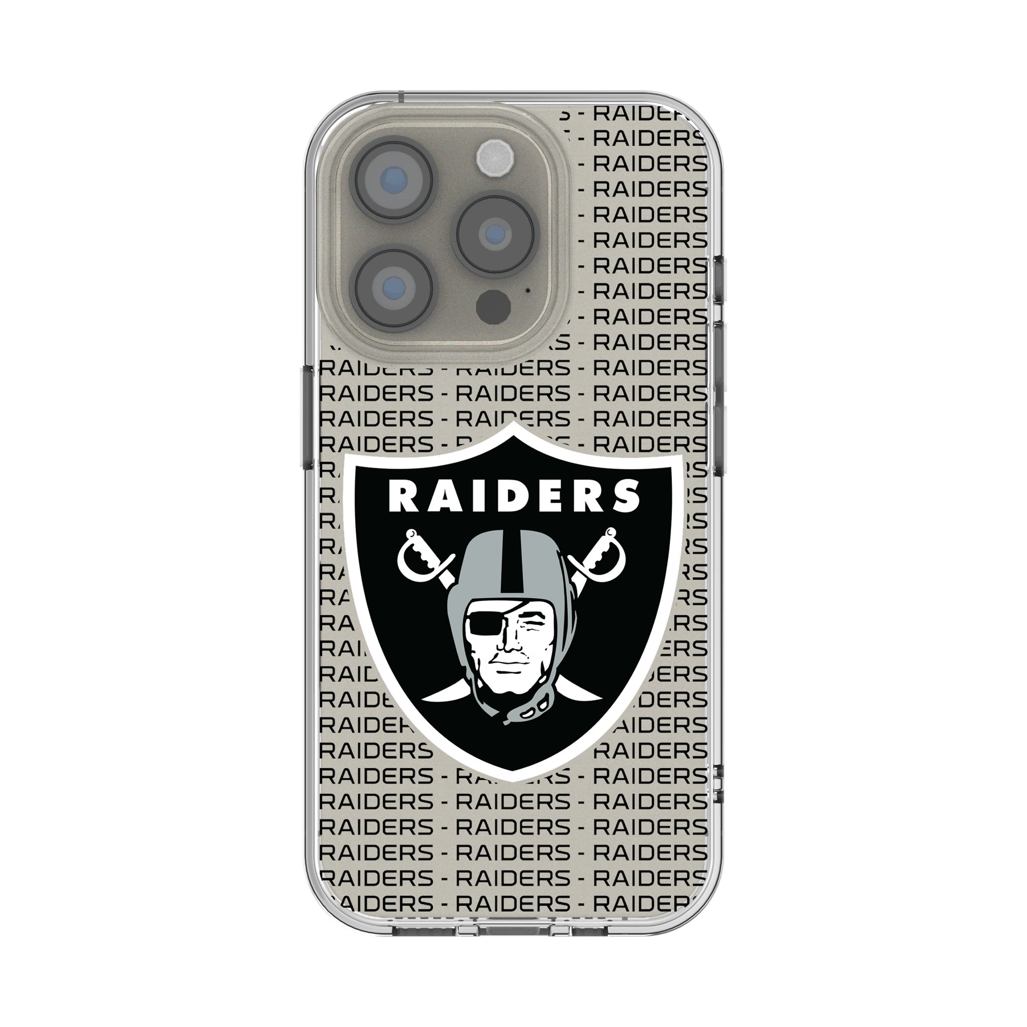Las Vegas Raiders Text Backdrop iPhone Clear Phone Case for Apple iPhone