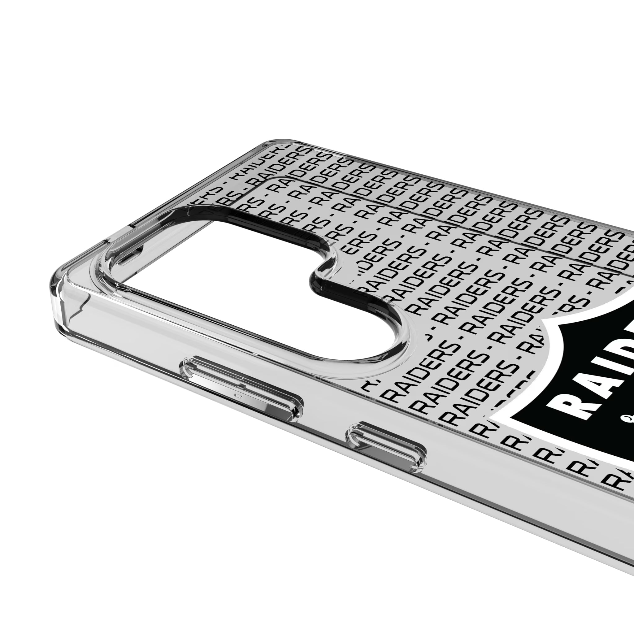 Las Vegas Raiders Text Backdrop Galaxy Clear Phone Case for Samsung Galaxy - Detail