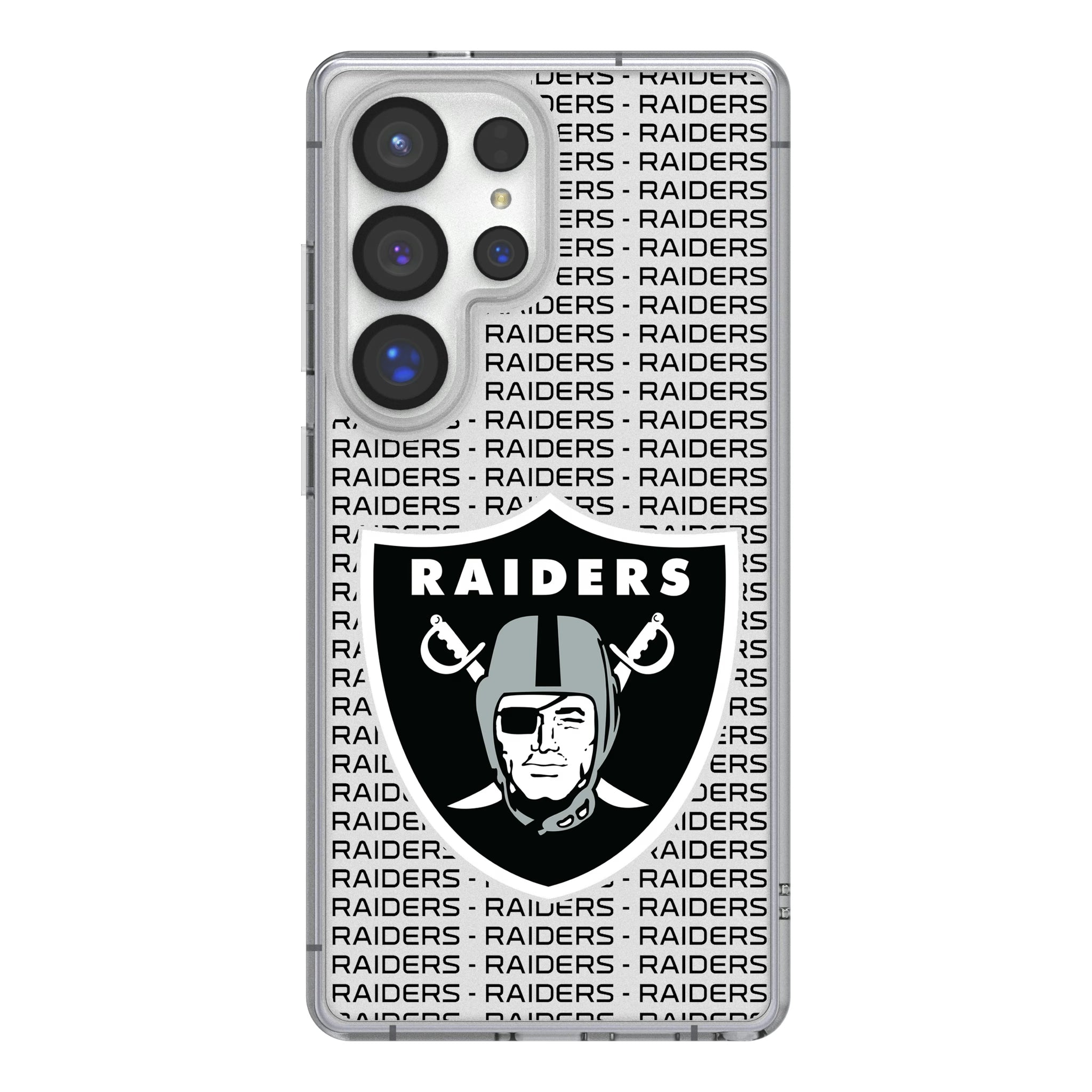 Las Vegas Raiders Text Backdrop Galaxy Clear Phone Case for Samsung Galaxy
