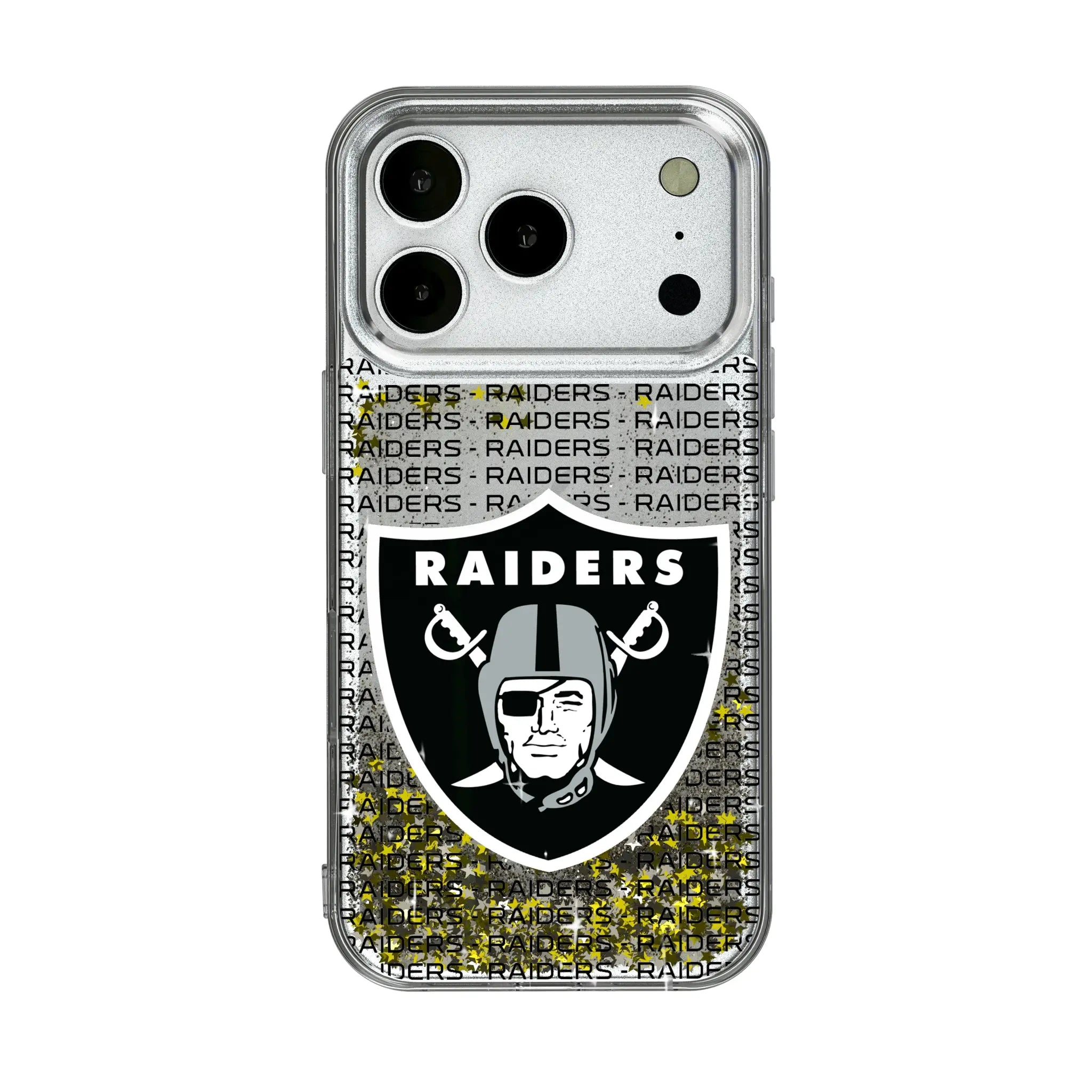 Las Vegas Raiders Text Backdrop iPhone Glitter Phone Case for Apple iPhone