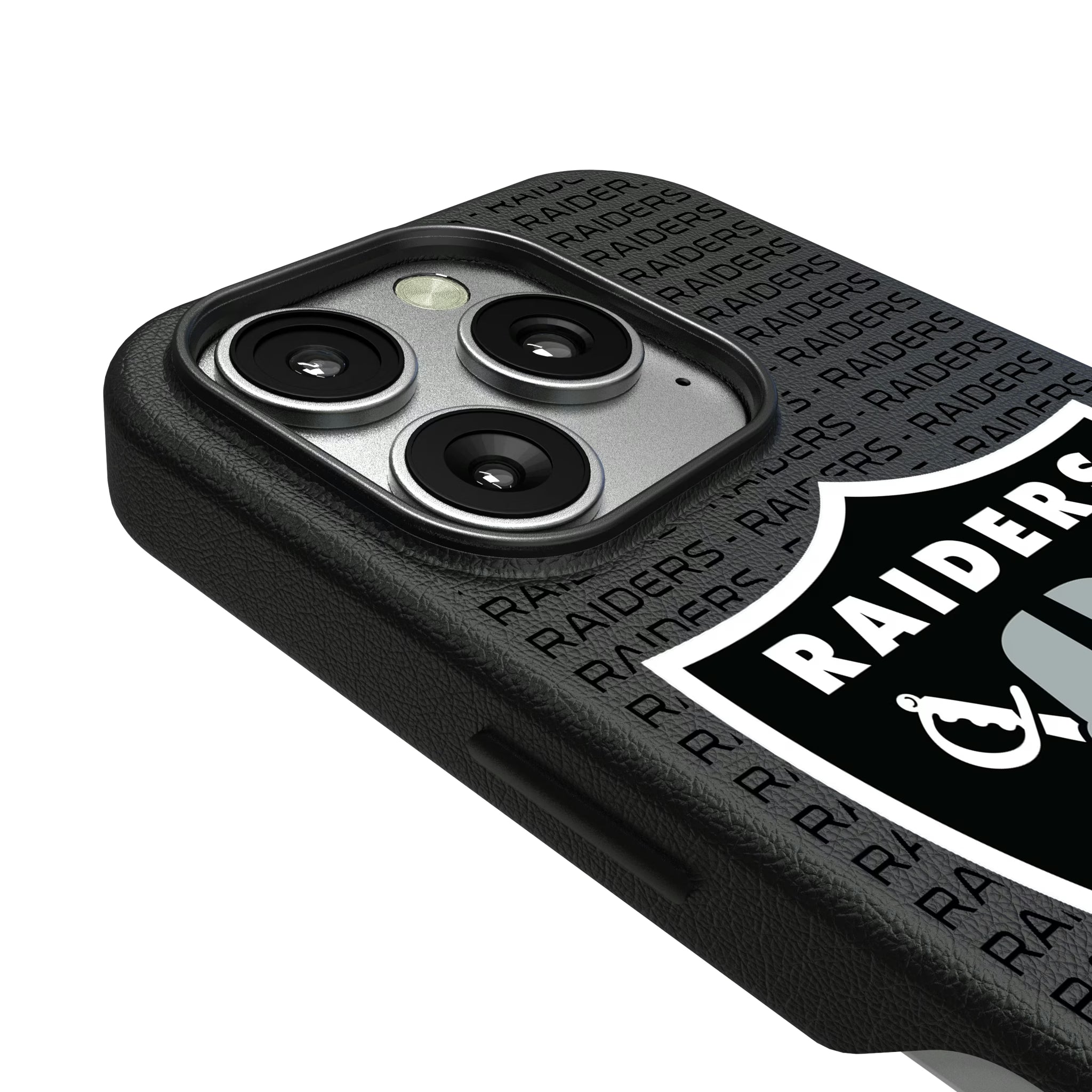 Las Vegas Raiders Text Backdrop iPhone MagSafe Compatible Phone Case for Apple iPhone - Detail