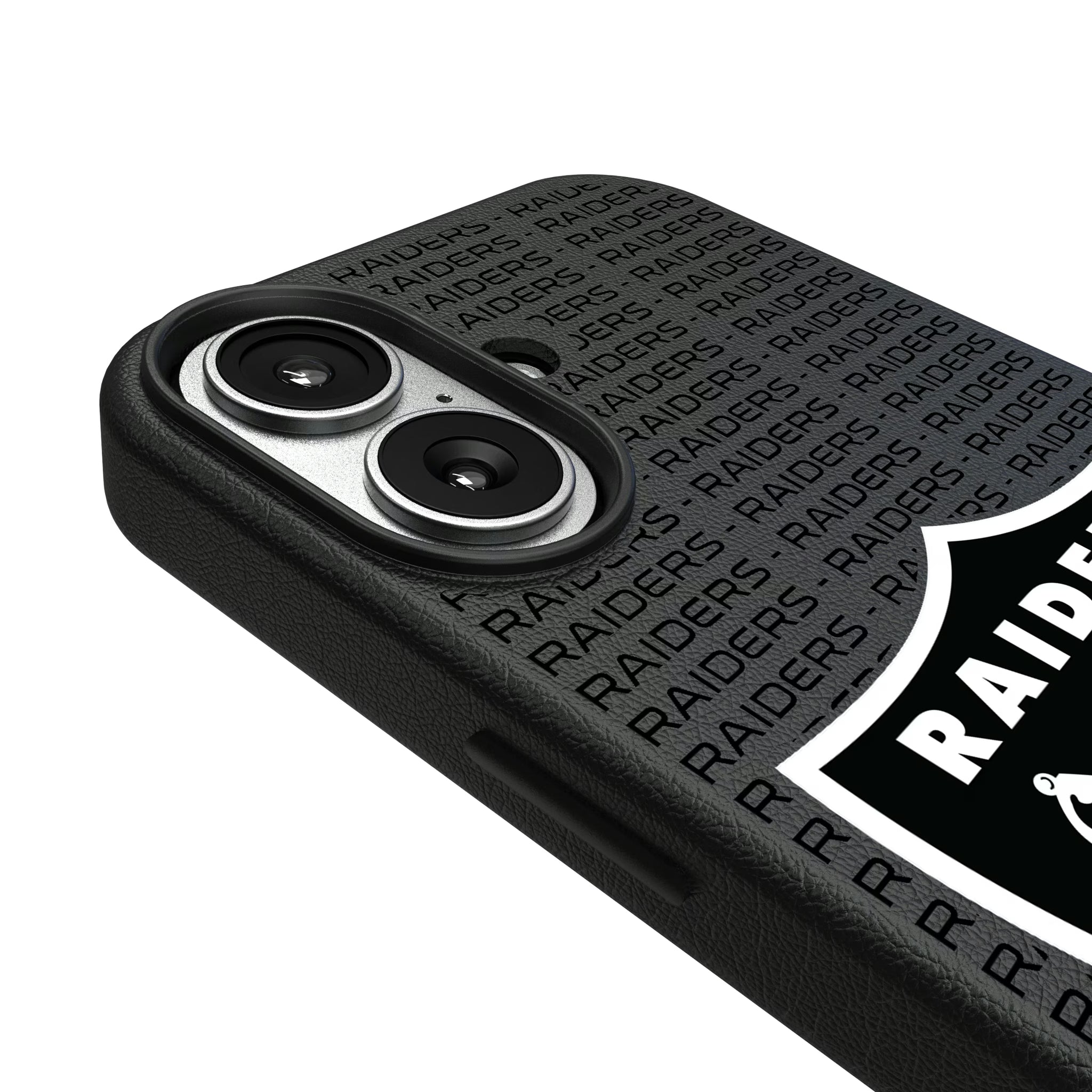 Las Vegas Raiders Text Backdrop iPhone MagSafe Compatible Phone Case for Apple iPhone - Detail#Device_iPhone 17