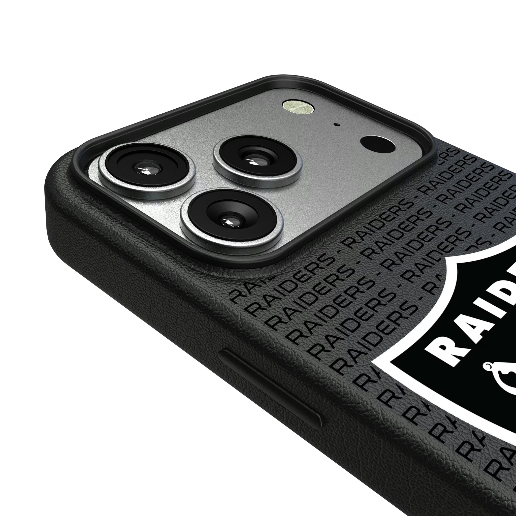Las Vegas Raiders Text Backdrop iPhone MagSafe Compatible Phone Case for Apple iPhone - Detail#Device_iPhone 17 Pro