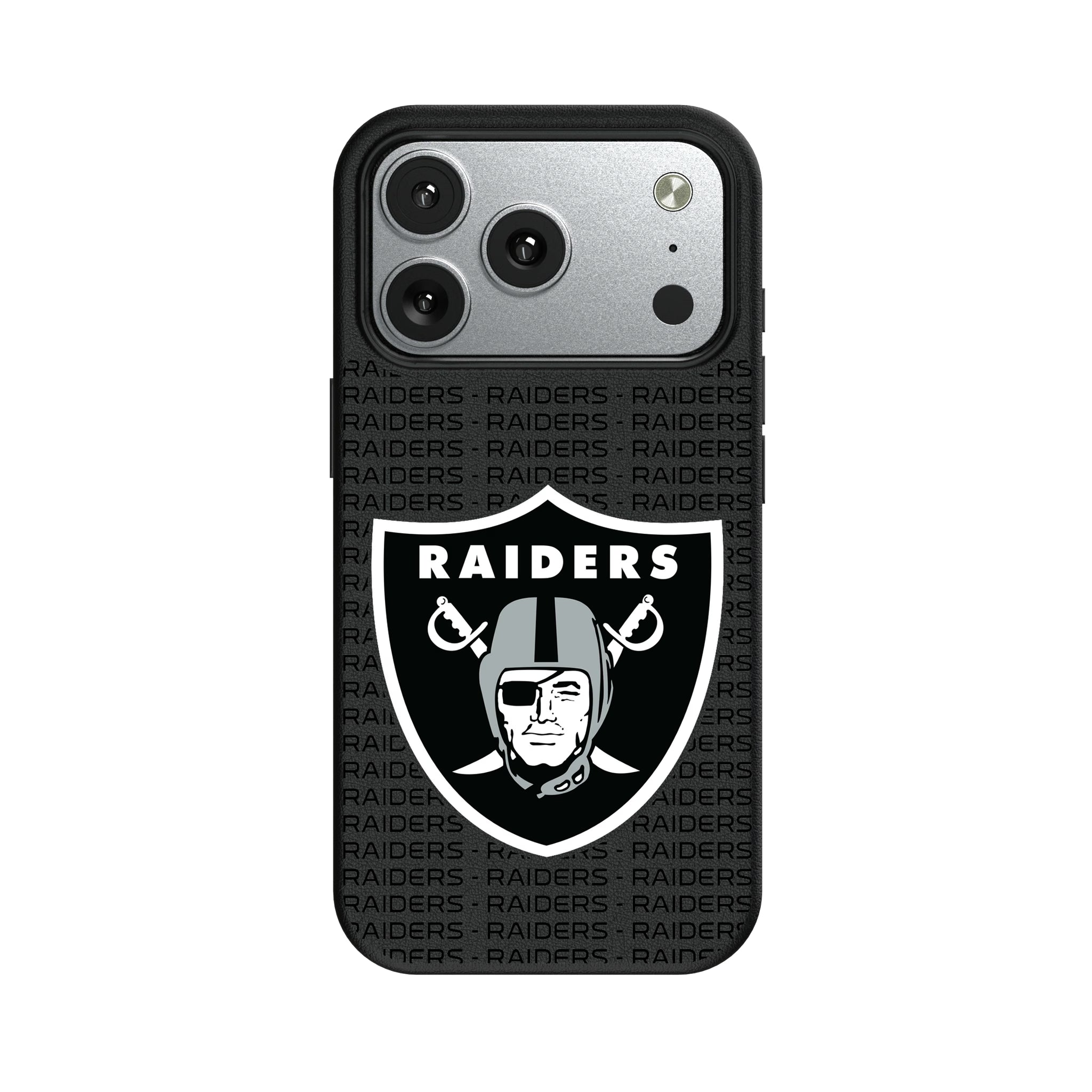 Las Vegas Raiders Text Backdrop iPhone MagSafe Compatible Phone Case for Apple iPhone#Device_iPhone 17 Pro